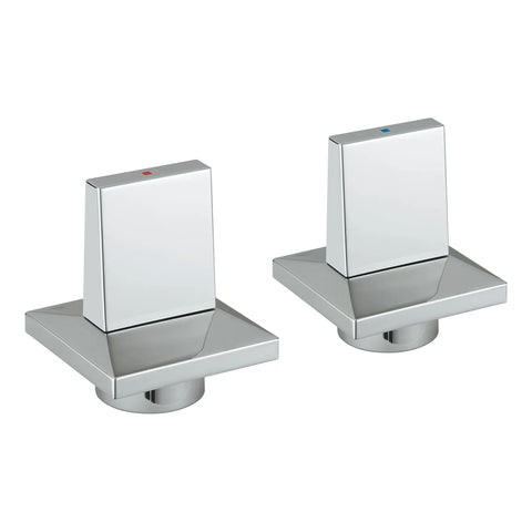 Brilliant Pair Of Handles Blue/Red - GROHE StarLight Chrome