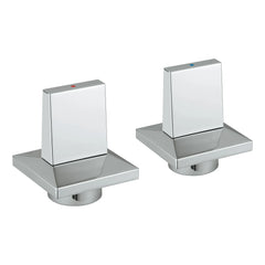 [48320000] Brilliant Pair Of Handles Blue/Red - GROHE StarLight Chrome