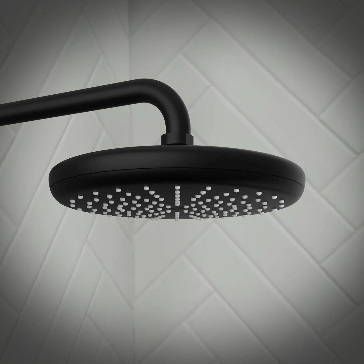 210 Shower Head, 8" - 1 Spray, 1.75 GPM (6.6 L/min) // MATTE BLACK // 176788_Tempesta_EnvironmentCloseUp_264092430_0001_Aug2023_0_CDNwebp_1486c3a1-c6f9-4f8f-a90e-a6d398543986.webp