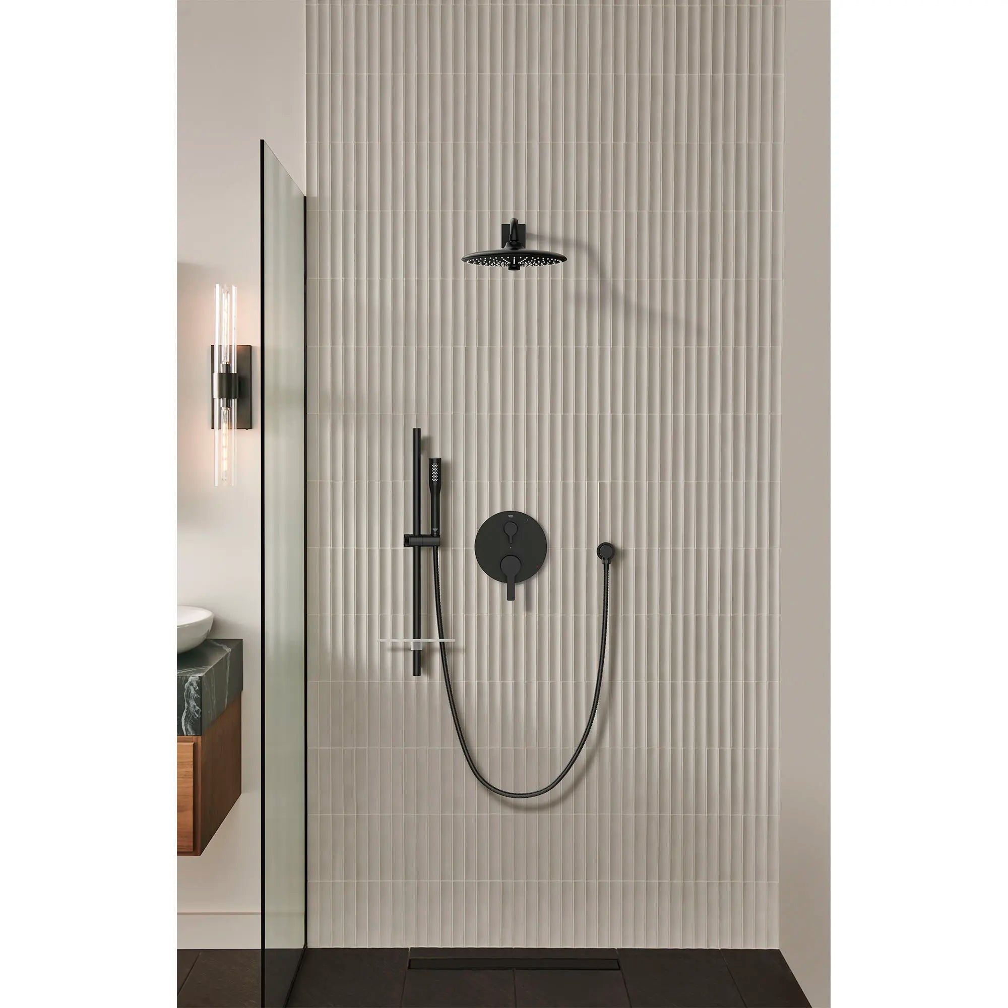 Stick Hand Shower - 1 Spray, 1.75 GPM (6.6 L/min) // MATTE BLACK // 177116_Euphoria_EnvironmentCloseUp_294212430_264562430_264662430_266022430_0001_Sept2023_0_CDNwebp_5d7a764a-feec-418f-9c66-3726ed93c06c.webp
