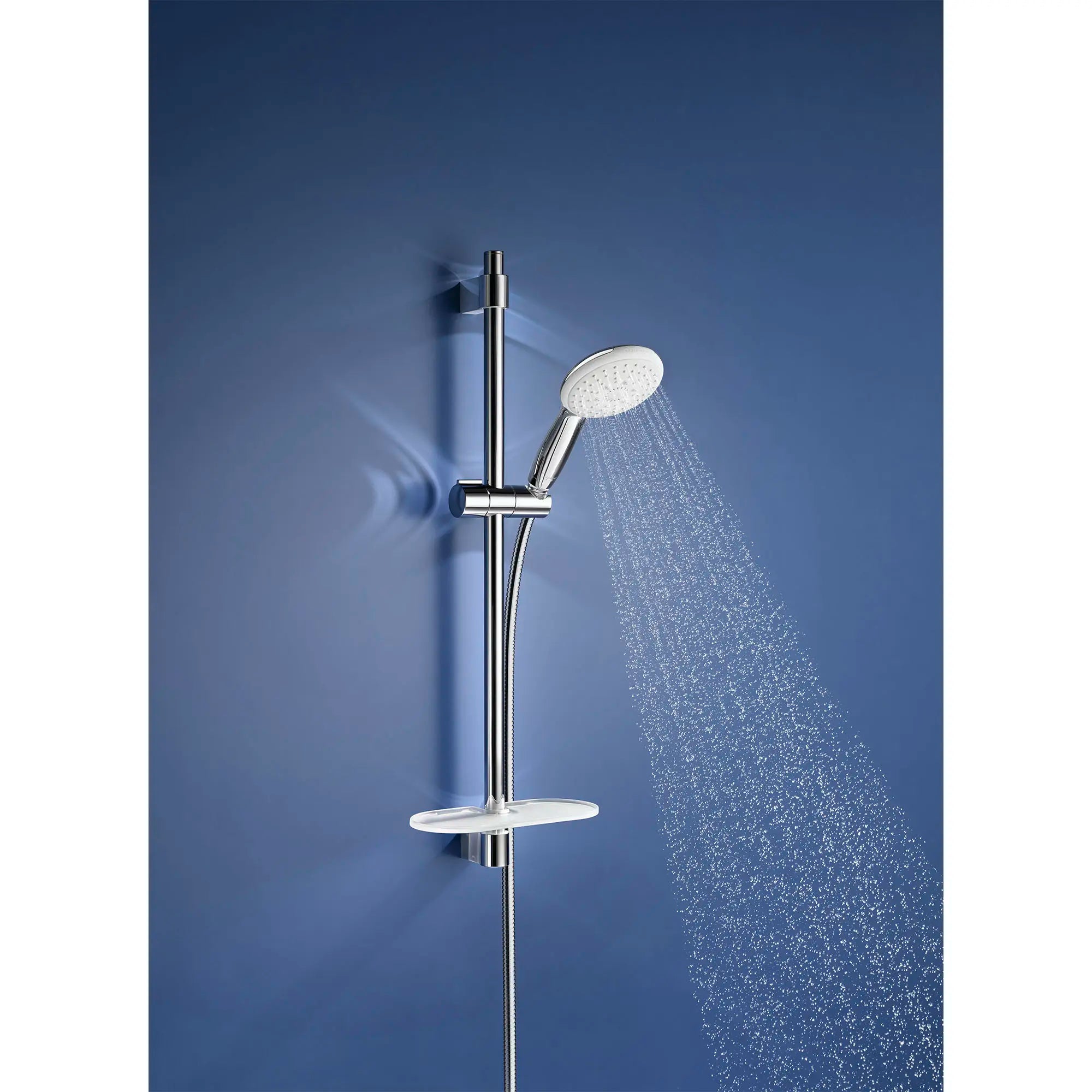 Tempesta 110 Round 3-Spray Hand Shower, 1.75 GPM (6.6 L/min) // GROHE STARLIGHT CHROME // 181463_Tempesta_EnvironmentCloseUp_26770001_26758002_0001_Sept2023_0_CDNwebp.webp
