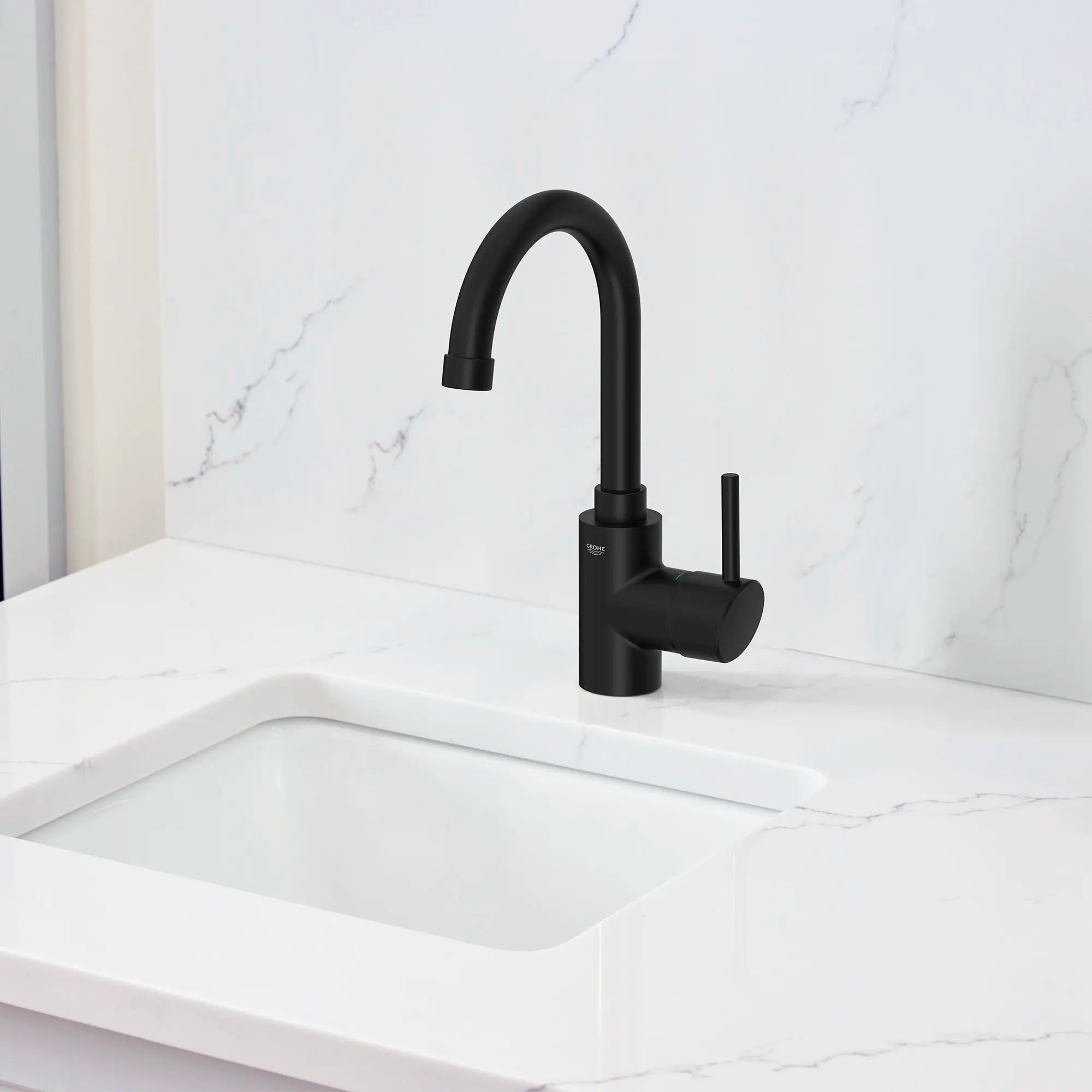 Single-Handle Bar Faucet 5.7 L/min (1.5 gpm) // MATTE BLACK // 185618_Concetto_EnvironmentCloseup_315182430_0001_Sept2023_0_CDNwebp.webp
