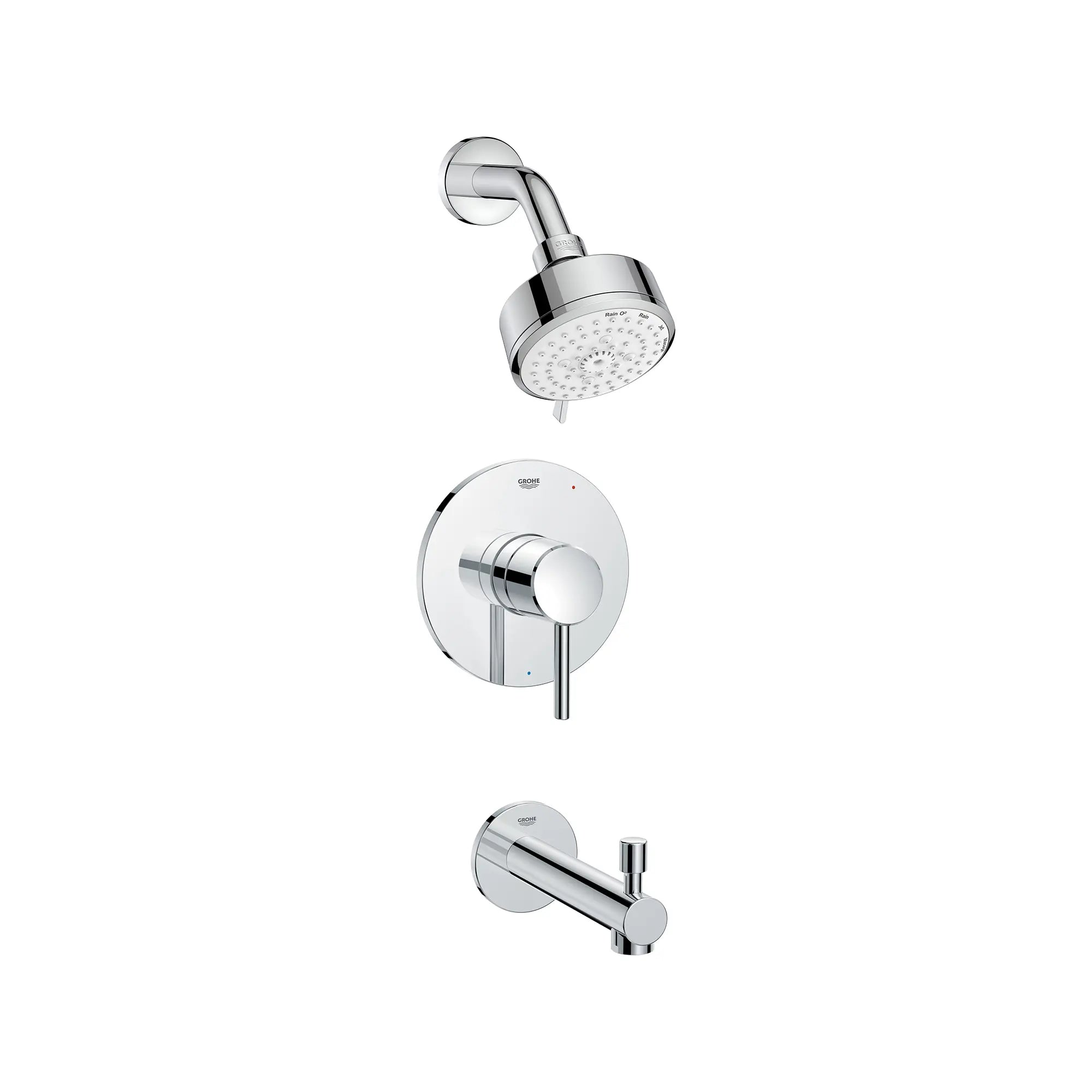 Concetto Pressure Balance Valve Tub/Shower Trim Kit // GROHE STARLIGHT CHROME // 185763_Concetto_SiloRight_102498000_0001_Sept2023_0_CDNwebp.webp