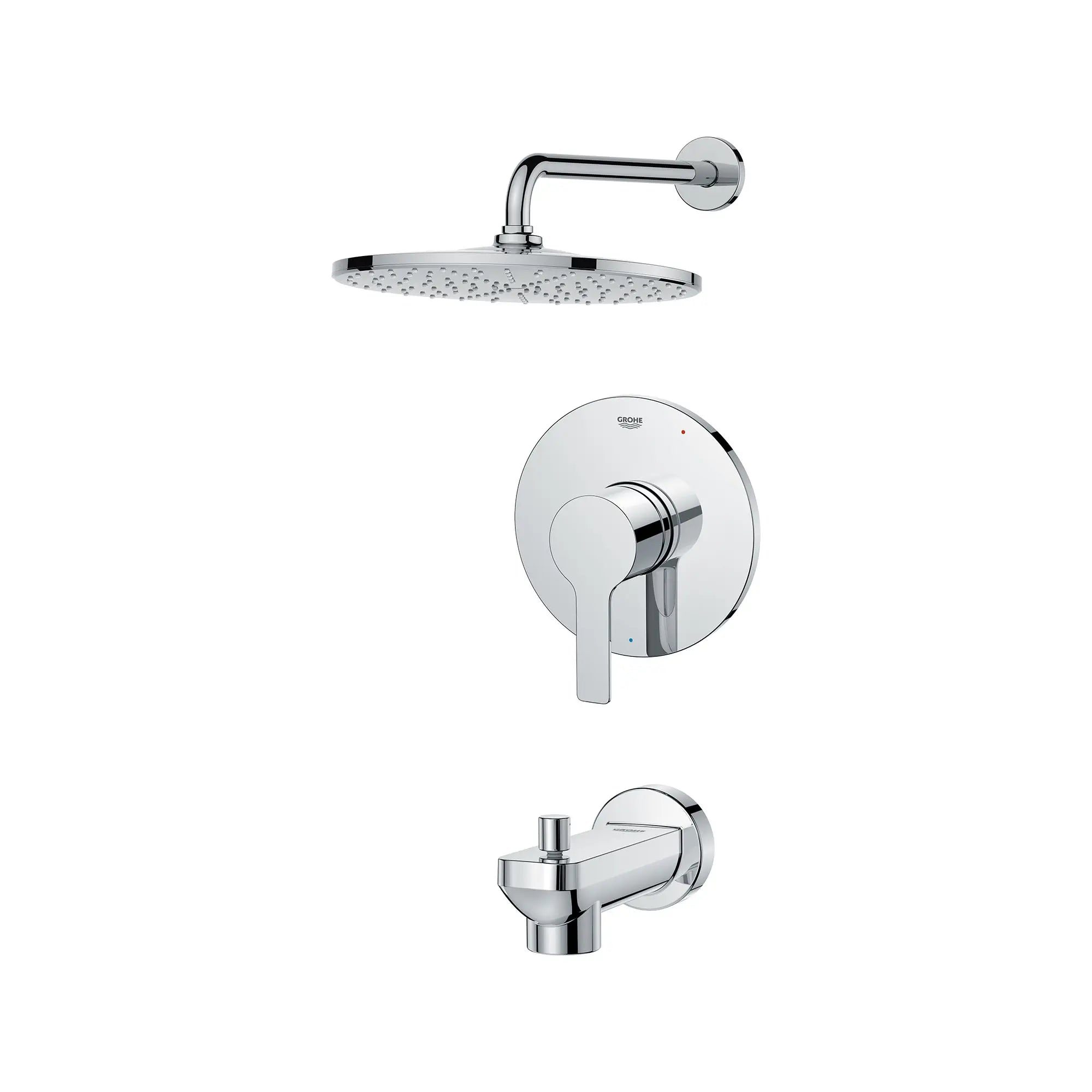 Lineare Pressure Balance Valve Tub/Shower Trim Kit // GROHE STARLIGHT CHROME // 185778_Lineare_SiloLeft_102524000_0001_Sept2023_0_CDNwebp.webp