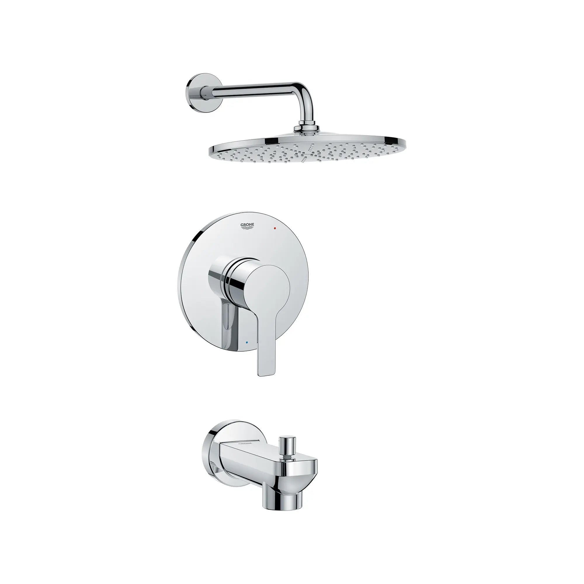 Lineare Pressure Balance Valve Tub/Shower Trim Kit // GROHE STARLIGHT CHROME // 185782_Lineare_SiloRight_102524000_0001_Sept2023_0_CDNwebp.webp