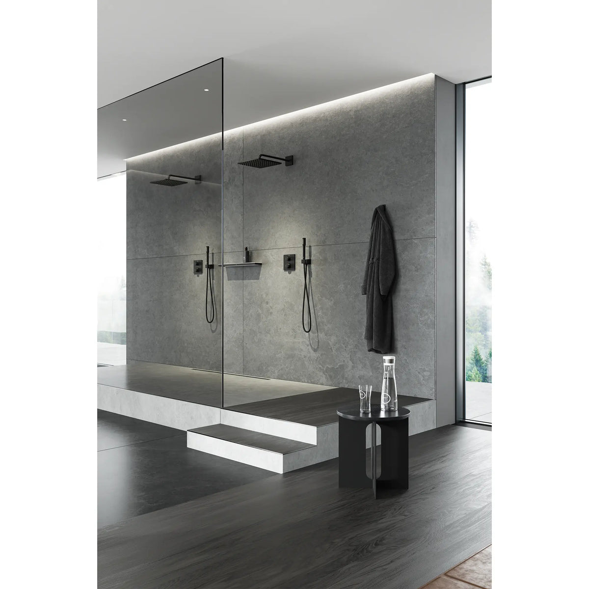 Allure Dual Function 2-Handle Thermostatic Valve Trim // MATTE BLACK // 186605_Allure_EnvironmentCloseUp_265702430_291782431_0002_Oct2023_0_CDNwebp_013eaf9d-d4b1-4577-8885-e9d3e7f39acc.webp