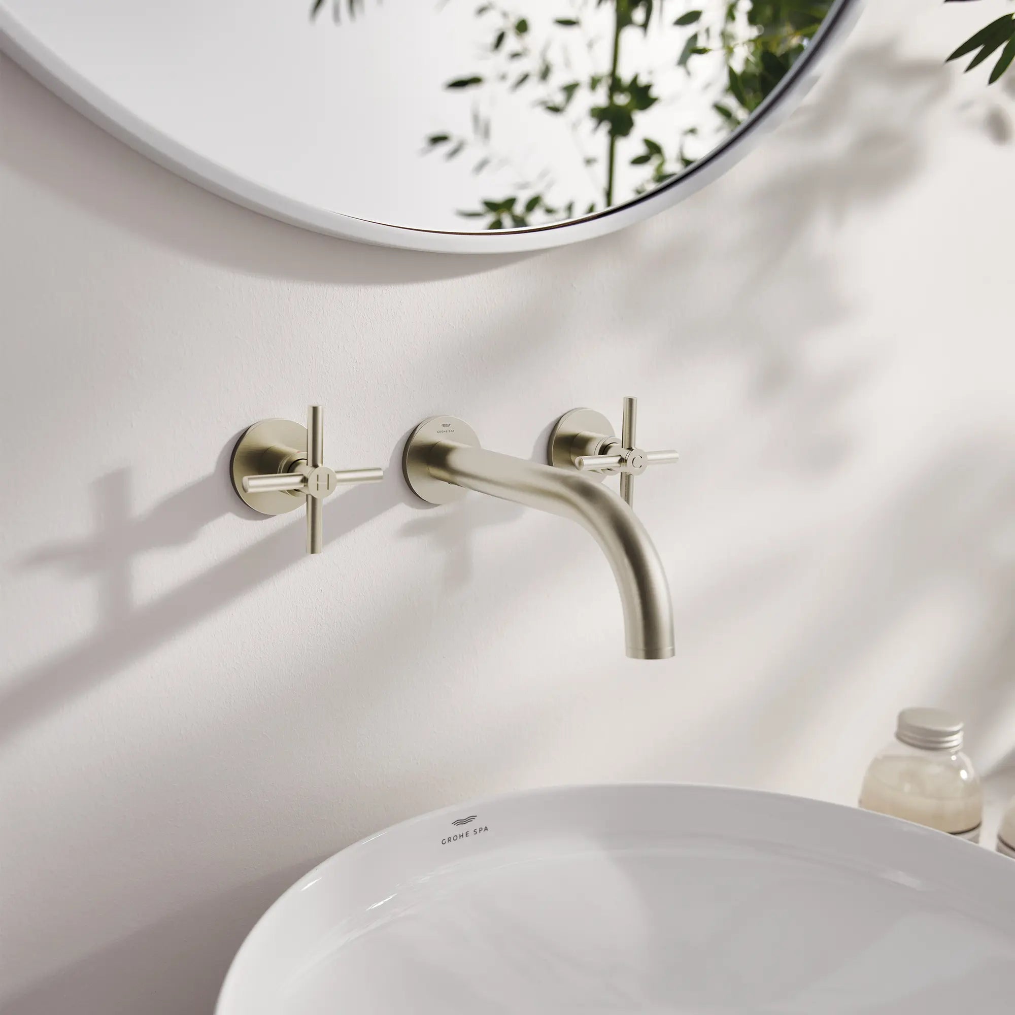 Atrio 2-Handle Wall Mount Faucet without Handles, 1.2 GPM (4.5L.min)