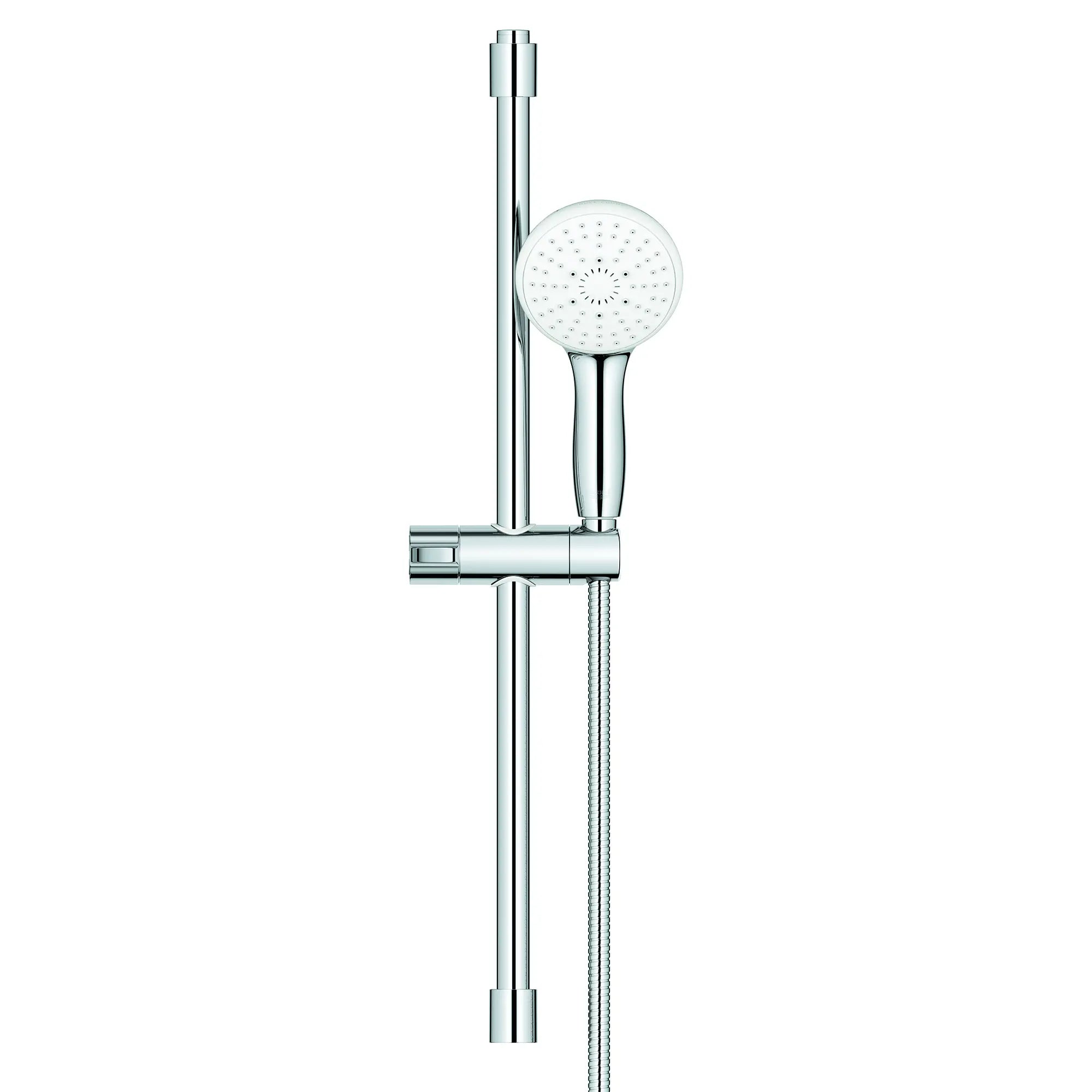 Tempesta Round 110 24" Shower Rail Set, 3-Spray, 1.75 GPM (6.6 L/min) // GROHE STARLIGHT CHROME // 188034_Tempesta_SiloFront_26761002_0001_Jul2023_0_CDNwebp.webp