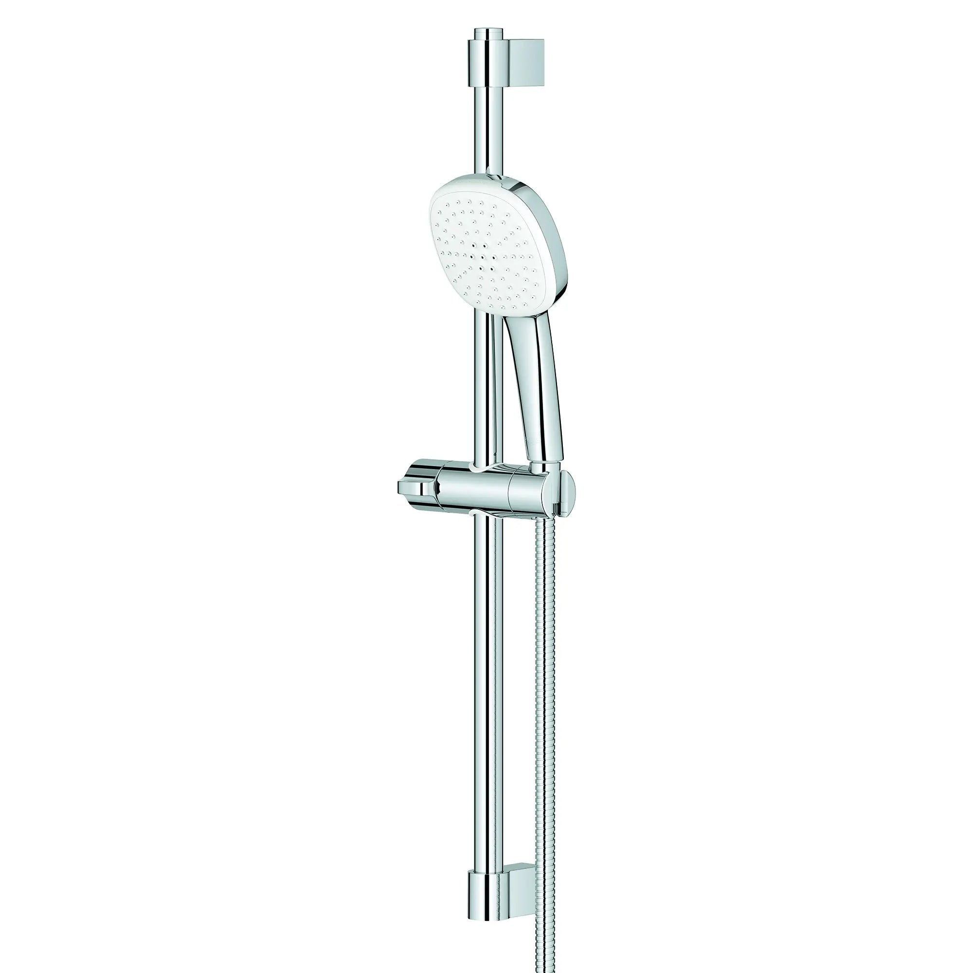 Tempesta Square 110 24" Shower Rail Set, 2-Spray, 1.5 GPM (5.7 L/min) // GROHE STARLIGHT CHROME // 188035_Tempesta_SiloLeft_26783002_0001_Jul2023_0_CDNwebp.webp