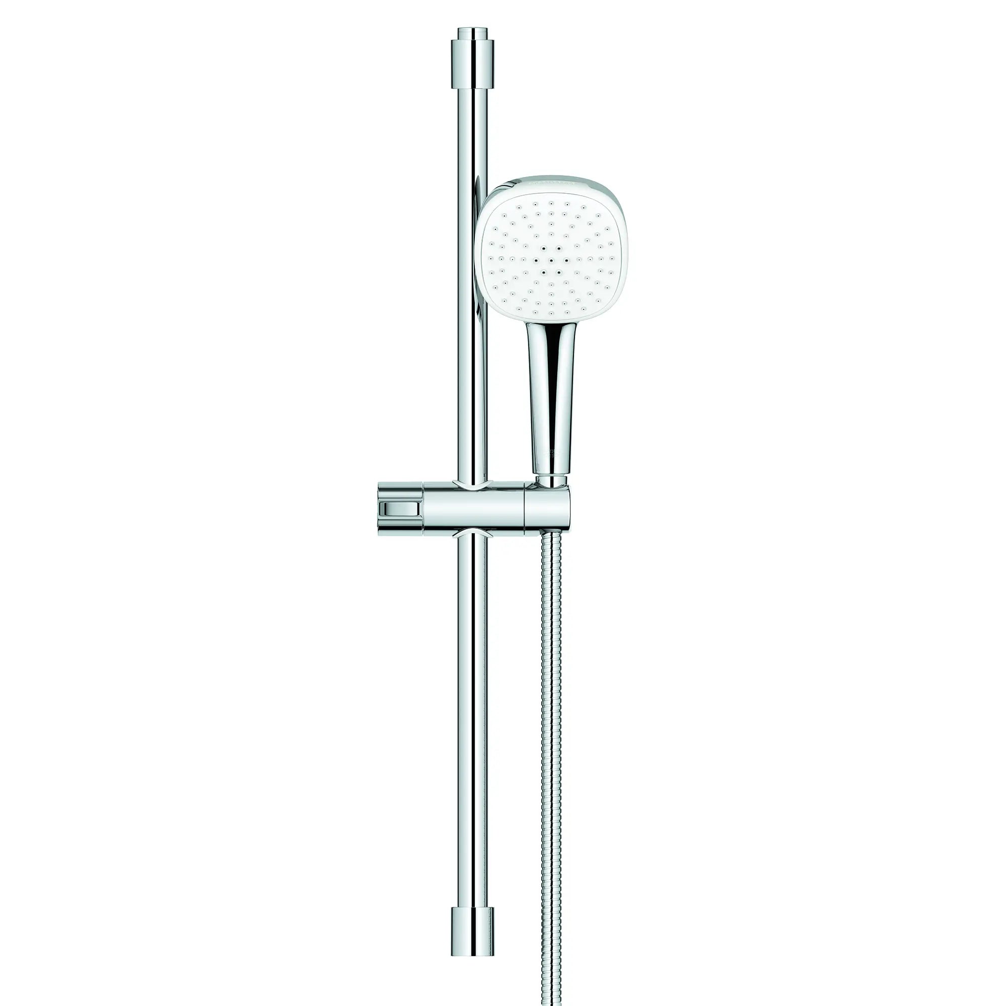 Tempesta Square 110 24" Shower Rail Set, 2-Spray, 1.5 GPM (5.7 L/min) // GROHE STARLIGHT CHROME // 188036_Tempesta_SiloFront_26783002_0001_Jul2023_0_CDNwebp.webp