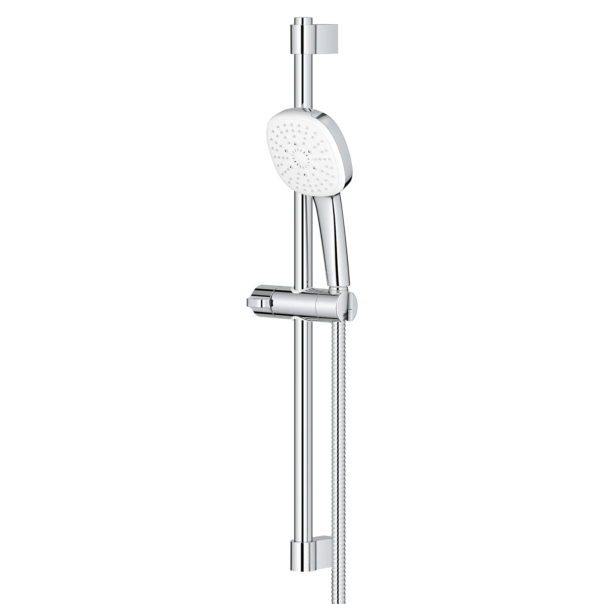 Tempesta Square 110 24" Shower Rail Set, 3-Spray, 1.75 GPM (6.6 L/min) // GROHE STARLIGHT CHROME // 188037_TempestaCube_SiloLeft_26906002_0001_Aug2023_0_CDNwebp.webp