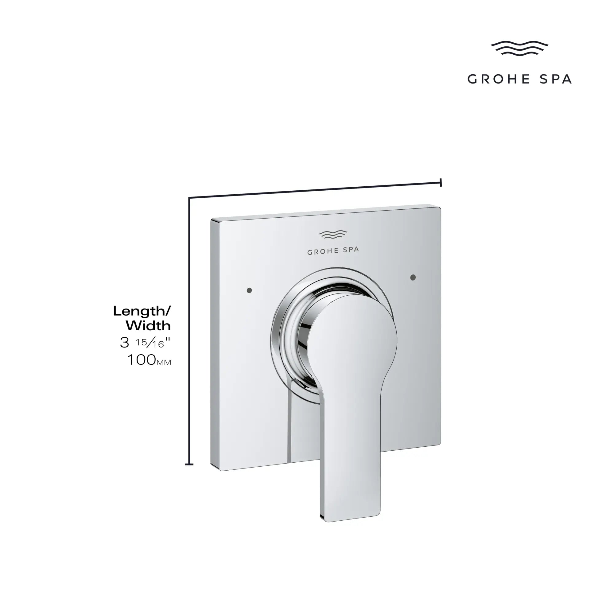 Allure 3-Way Diverter Valve Trim // GROHE STARLIGHT CHROME // 234122_Allure_Infographic_19591_0002_DEC2023_CDNwebp.webp