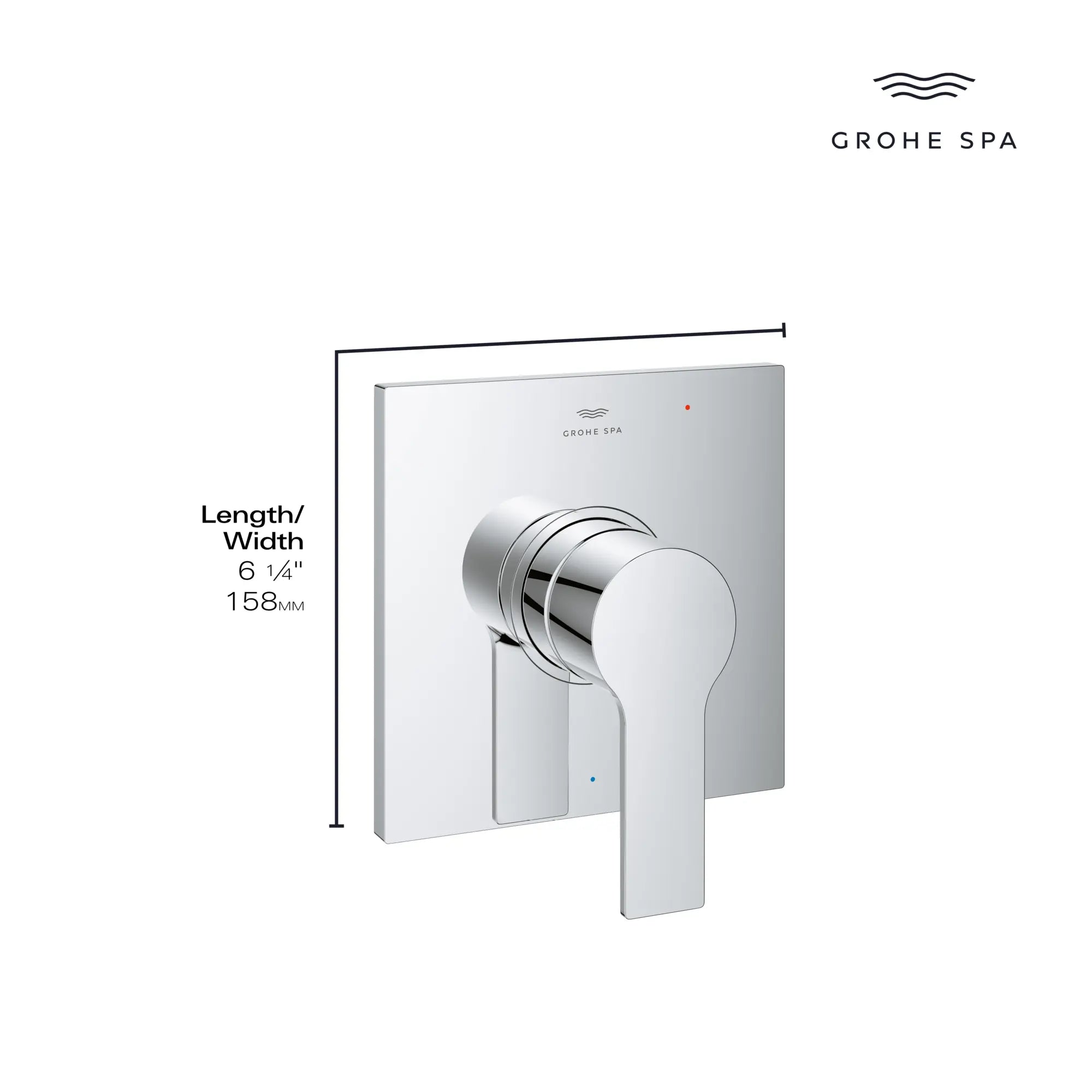 Allure Pressure Balance Valve Trim with Cartridge // GROHE STARLIGHT CHROME // 234124_Allure_Infographic_19375_0002_DEC2023_1_CDNwebp.webp