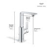 [23858001] Allure Single-Hole Single-Handle L-Size Bathroom Faucet, 1.2 GPM (4.5 L/min) - GROHE StarLight Chrome