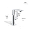 [23857EN1] Allure Single-Hole Single-Handle M-Size Bathroom Faucet, 1.2 GPM (4.5 L/min) - Brushed Nickel InfinityFinish
