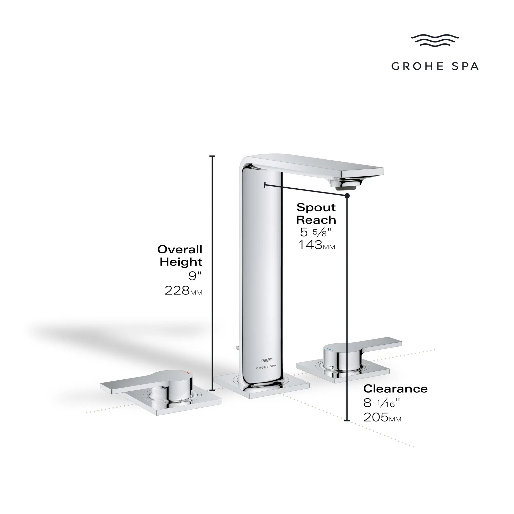 Allure 8-inch Widespread 2-Handle M-Size Bathroom Faucet, 1.2 GPM (4.5 L/min) // GROHE STARLIGHT CHROME // 234131_Allure_Infographic_20584_0002_DEC2023_CDNwebp_aff72248-3b48-403e-a86e-50f708bc7995.webp
