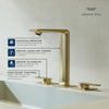 [20584GN1] Allure 8-inch Widespread 2-Handle M-Size Bathroom Faucet, 1.2 GPM (4.5 L/min) - Brushed Cool Sunrise