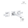 [20586GN1] Allure 2-Handle Wall Mount Faucet, 1.2 GPM (4.5 L/min) - Brushed Cool Sunrise