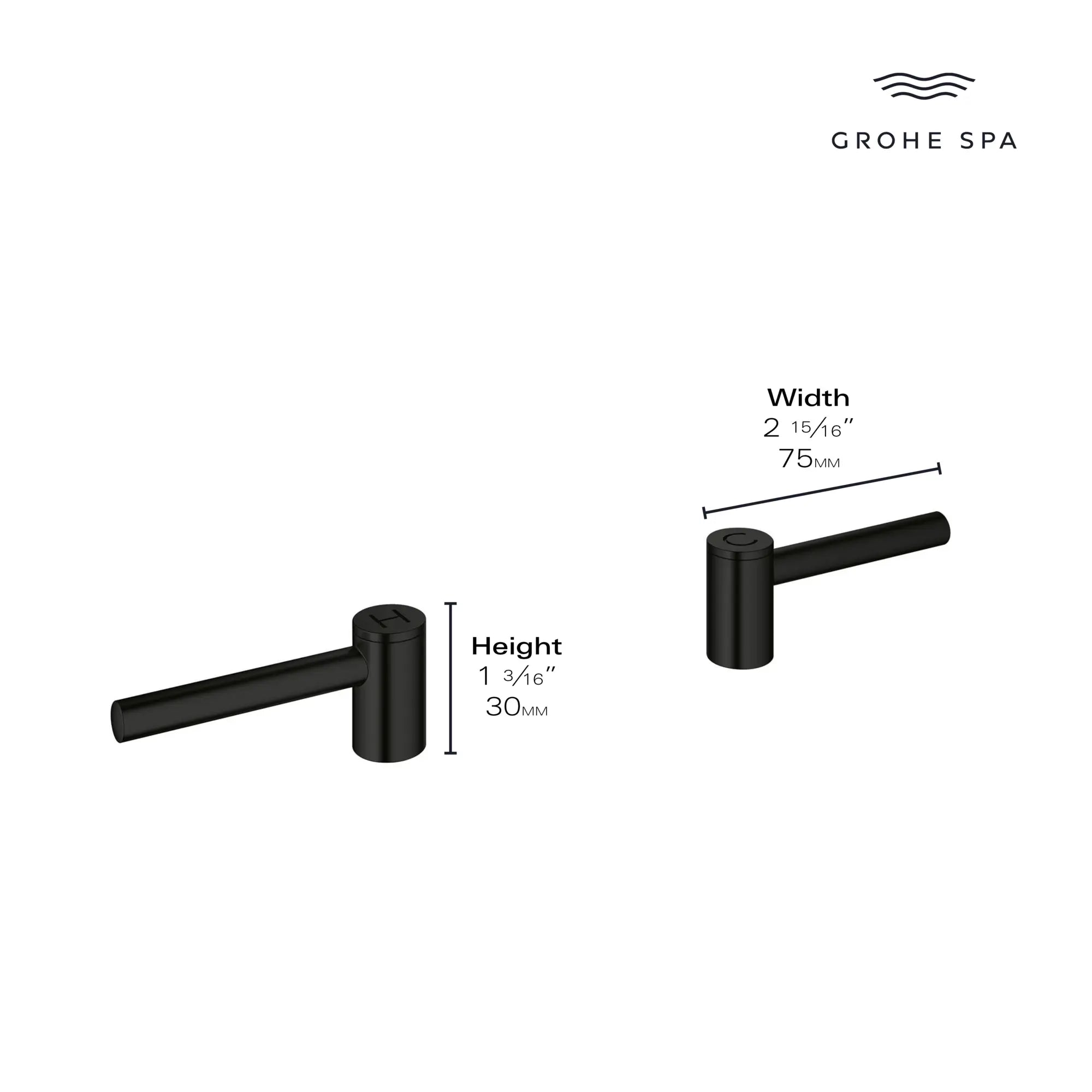 GROHE Atrio Single Lever Basin Mixer Handle - Jota Chrome 18034000, 5-Year Warranty