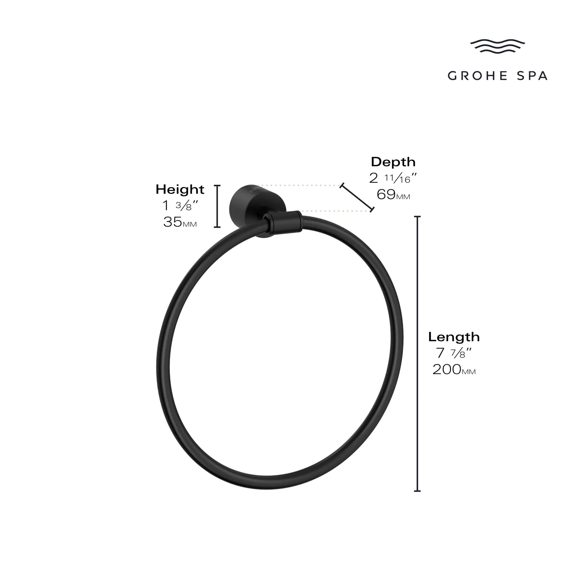 Atrio 8" Towel Ring // BRUSHED COOL SUNRISE // 235629_Atrio_Infographic_40887_0001_JAN2024_CDNwebp.webp