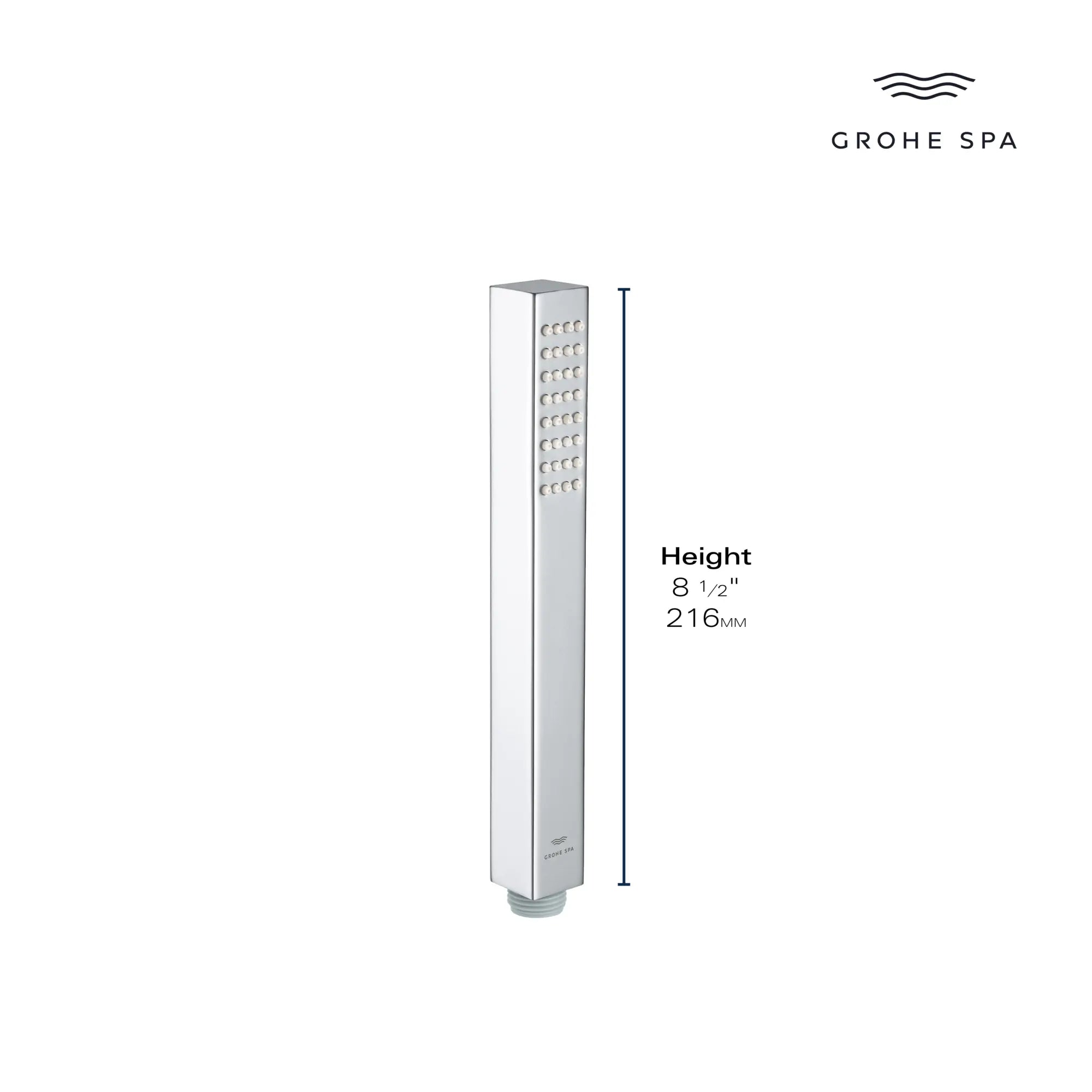 Euphoria Cube+ Stick Hand Shower - 1 Spray, 1.75 GPM (6.6 L/min) // BRUSHED NICKEL INFINITYFINISH // 235680_Euphoria_Infographic_26867_0002_JAN2024_1_CDNwebp.webp