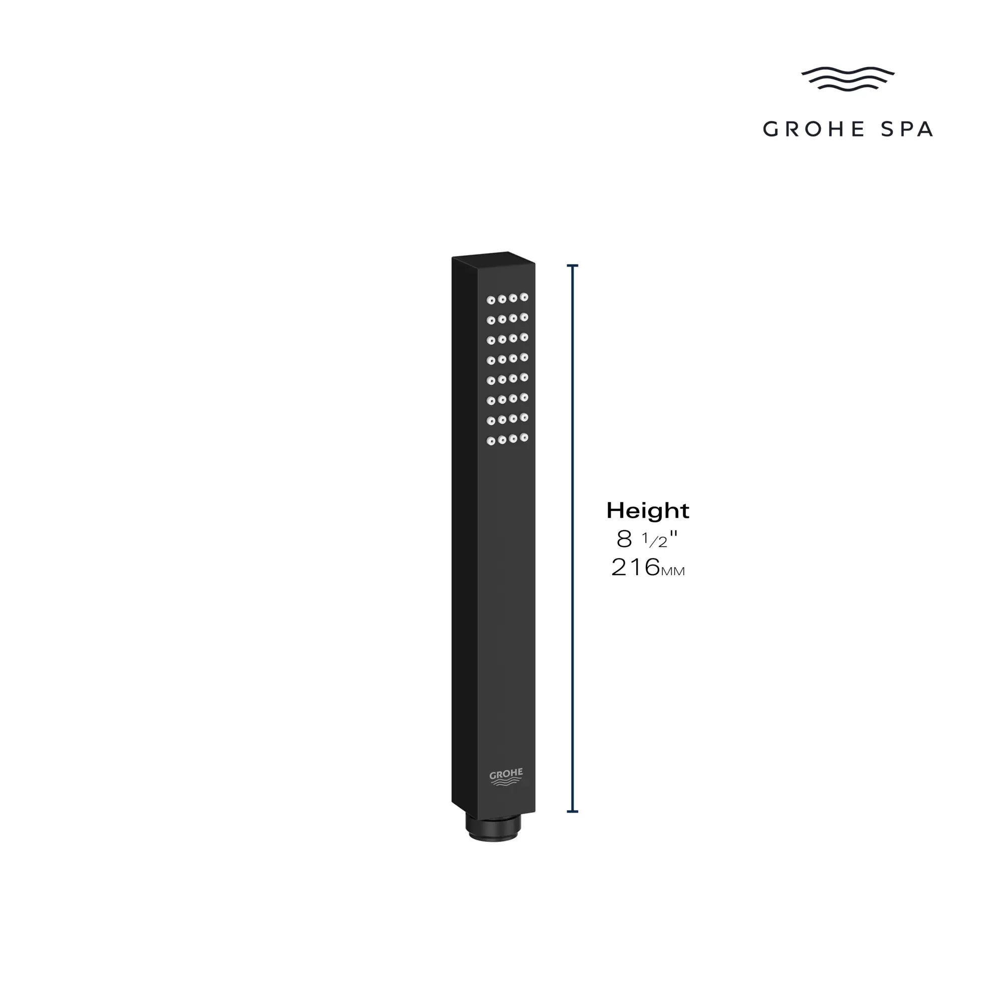 Euphoria Cube+ Stick Hand Shower - 1 Spray, 1.75 GPM (6.6 L/min) // BRUSHED NICKEL INFINITYFINISH // 235680_Euphoria_Infographic_26867_0002_JAN2024_CDNwebp.webp