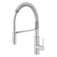 [30616DC0] Eurosmart Single-Handle Semi-Pro Dual Spray Kitchen Faucet 1.75 gpm (6.6 L/min) - SuperSteel InfinityFinish
