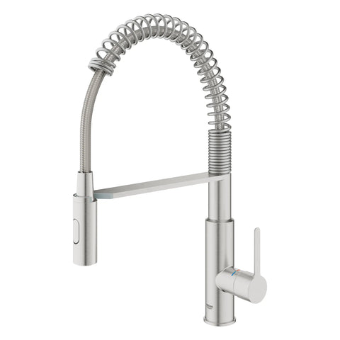 Eurosmart Single-Handle Semi-Pro Dual Spray Kitchen Faucet 1.75 gpm (6.6 L/min) - SuperSteel InfinityFinish