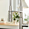 [30616DC0] Eurosmart Single-Handle Semi-Pro Dual Spray Kitchen Faucet 1.75 gpm (6.6 L/min) - SuperSteel InfinityFinish
