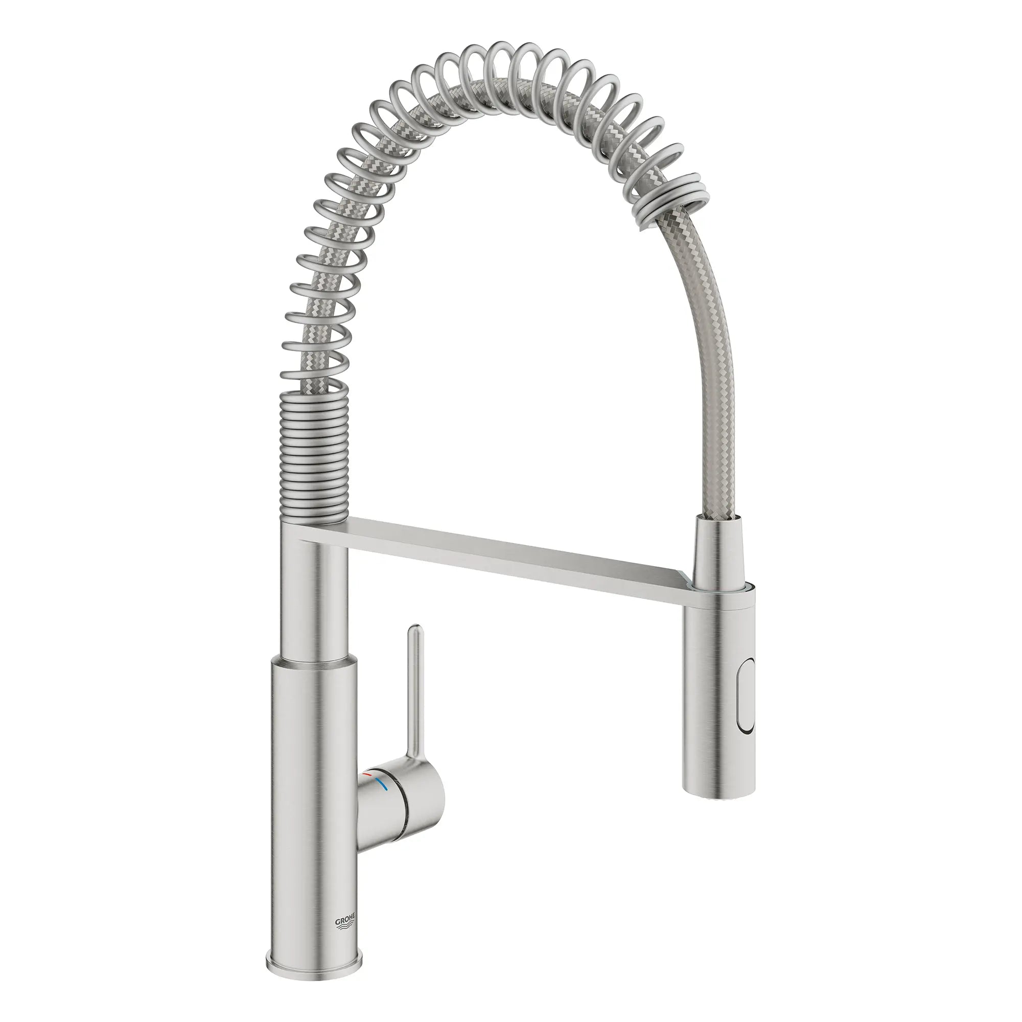 Eurosmart Single-Handle Semi-Pro Dual Spray Kitchen Faucet 1.75 gpm (6.6 L/min) // SUPERSTEEL INFINITYFINISH // 235703_Eurosmart_SiloRight_30616DC0_0001_Jan2024_CDNwebp.webp