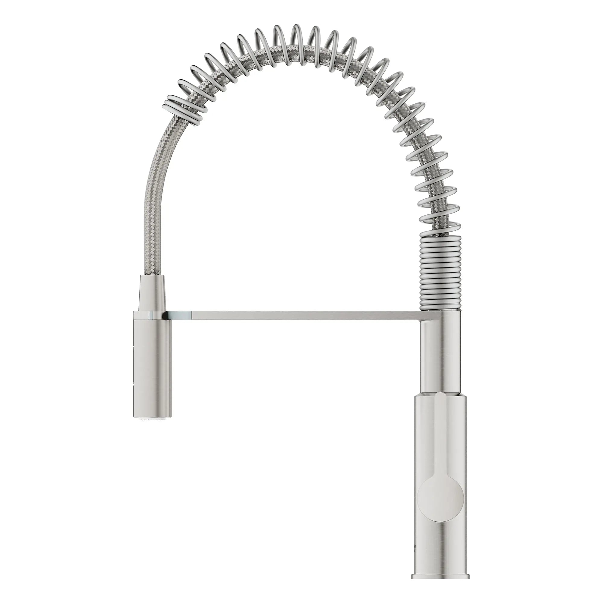 Eurosmart Single-Handle Semi-Pro Dual Spray Kitchen Faucet 1.75 gpm (6.6 L/min) // SUPERSTEEL INFINITYFINISH // 235707_Eurosmart_SiloSide_30616DC0_0002_Jan2024_CDNwebp.webp