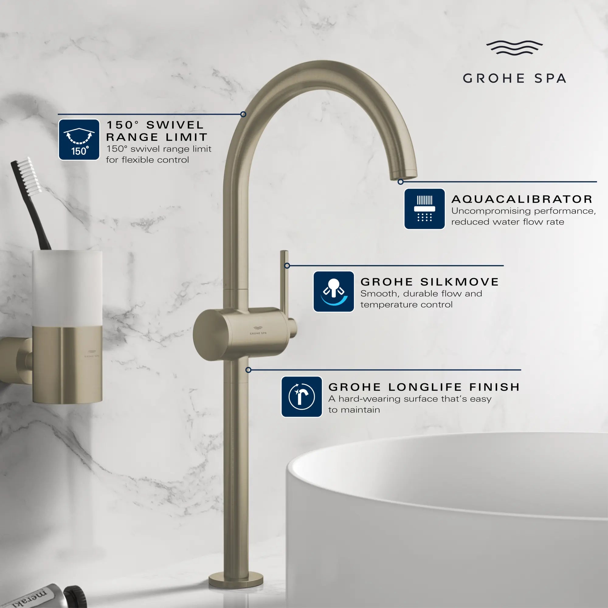 Atrio Single Hole Single-Handle Vessel Sink Faucet, 1.2 GPM (4.5 L/min) // GROHE STARLIGHT CHROME // 236654_Atrio_Infographic_24352_0001_MAY2026_1_CDNwebp.webp