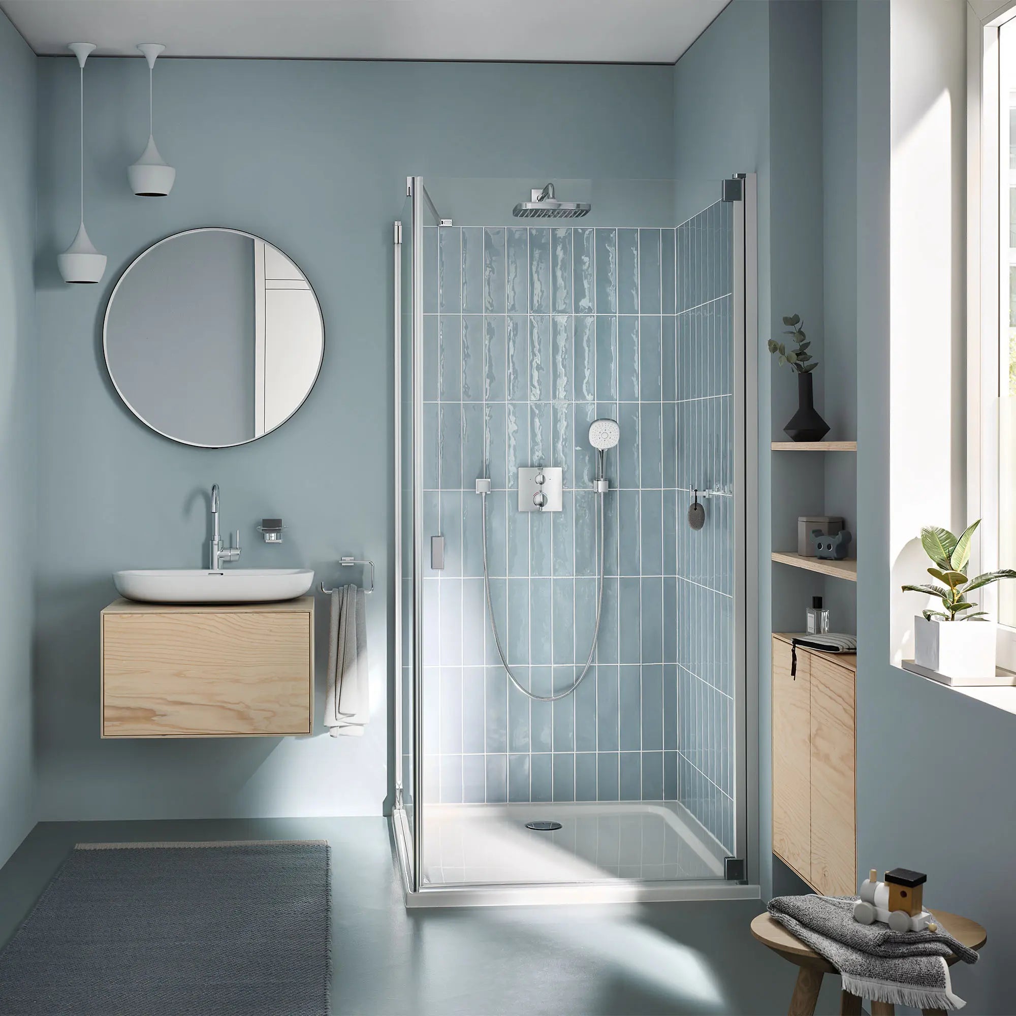 24" Towel Bar // GROHE STARLIGHT CHROME // 244227_Tempesta_EnvironmentFull_24111000_0001_Apr2024_CDNwebp.webp