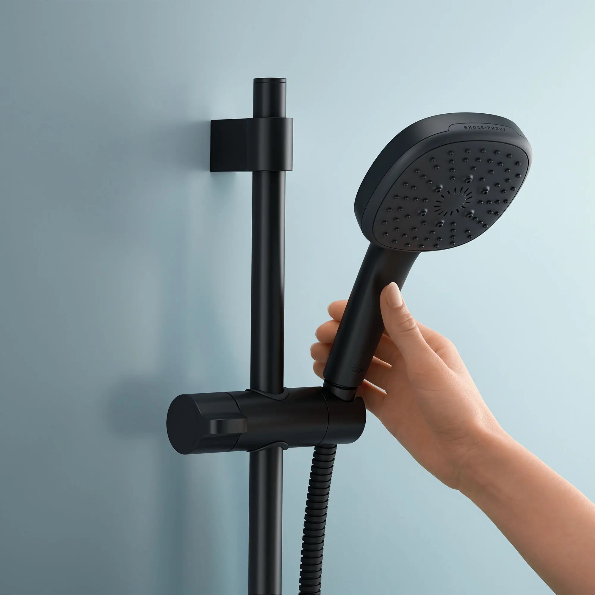 Tempesta 110 Square 3-Spray Hand Shower, 1.75 GPM (6.6 L/min) // MATTE BLACK // 244247_Tempesta_EnvironmentCloseUp_269032432_0001_Apr2024_CDNwebp.webp