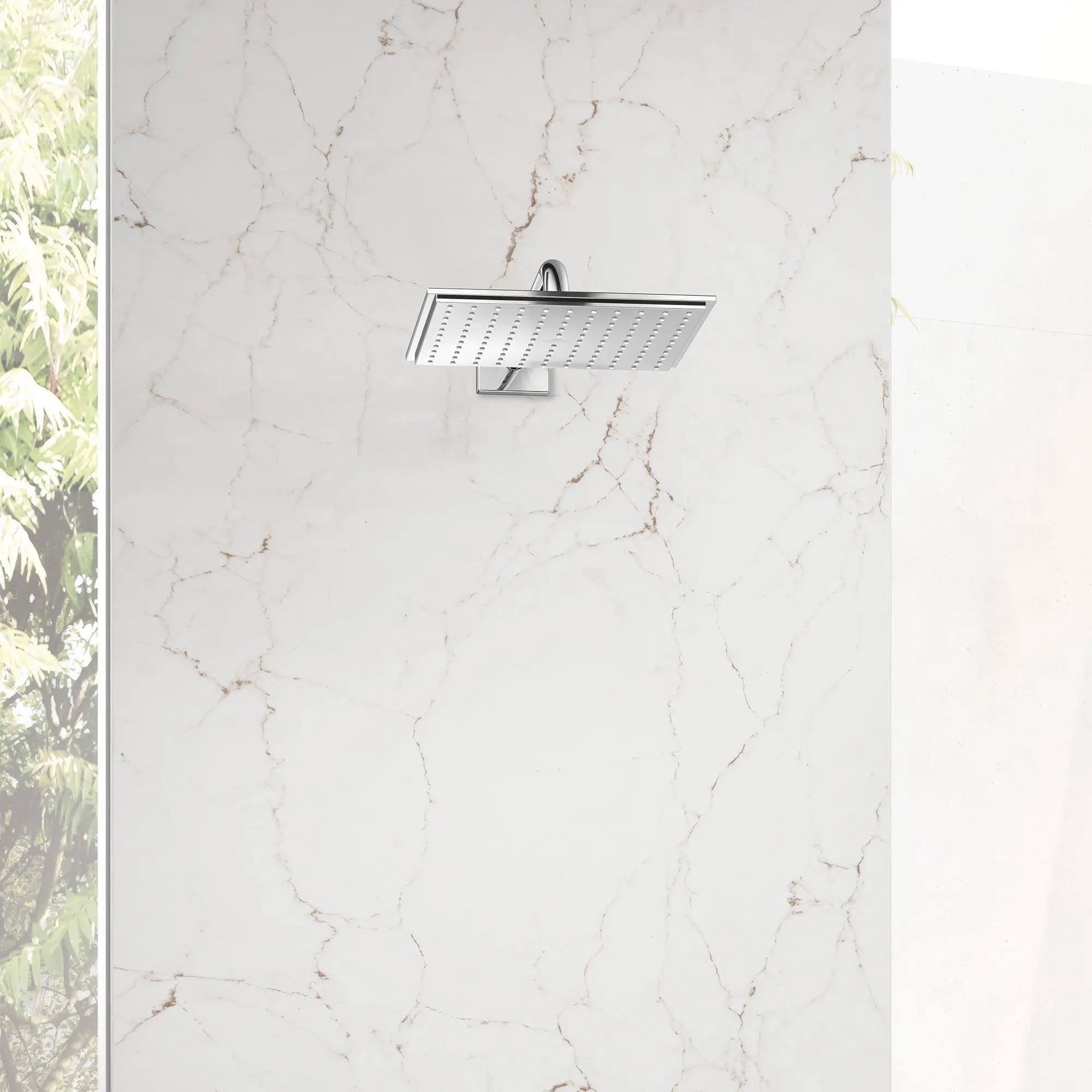 Rainshower Allure 230 Shower Head, 9" - 1 Spray, 1.75 GPM (6.6 L/min) // GROHE STARLIGHT CHROME // 244255_RAINSHOWER_EnvironmentCloseUp_26868000_0002_APRIL2024_CDNwebp.webp