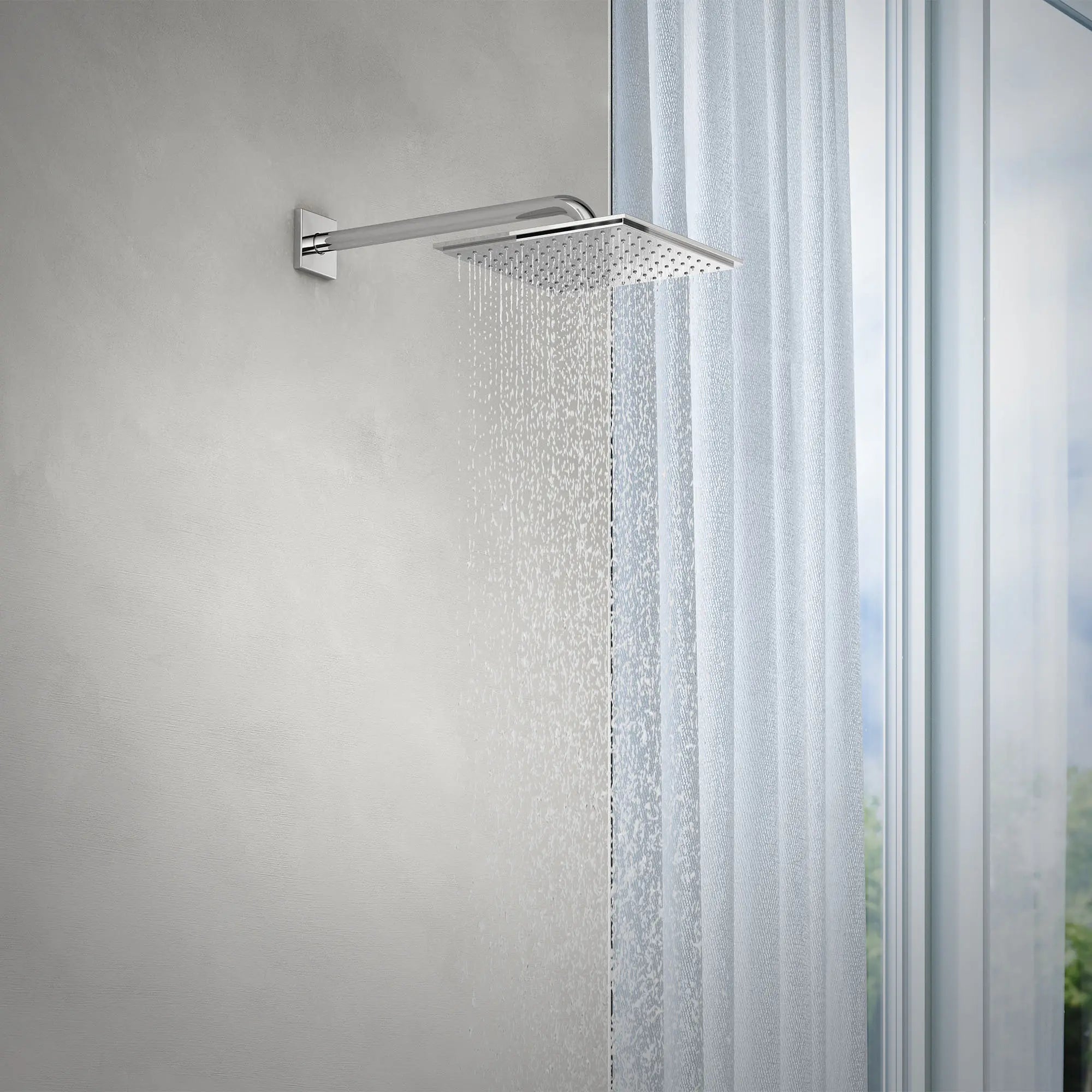 Rainshower Allure 230 Shower Head, 9" - 1 Spray, 1.75 GPM (6.6 L/min) // GROHE STARLIGHT CHROME // 244267_RAINSHOWER_EnvironmentCloseUp_26868000_0001_APRIL2024_CDNwebp.webp