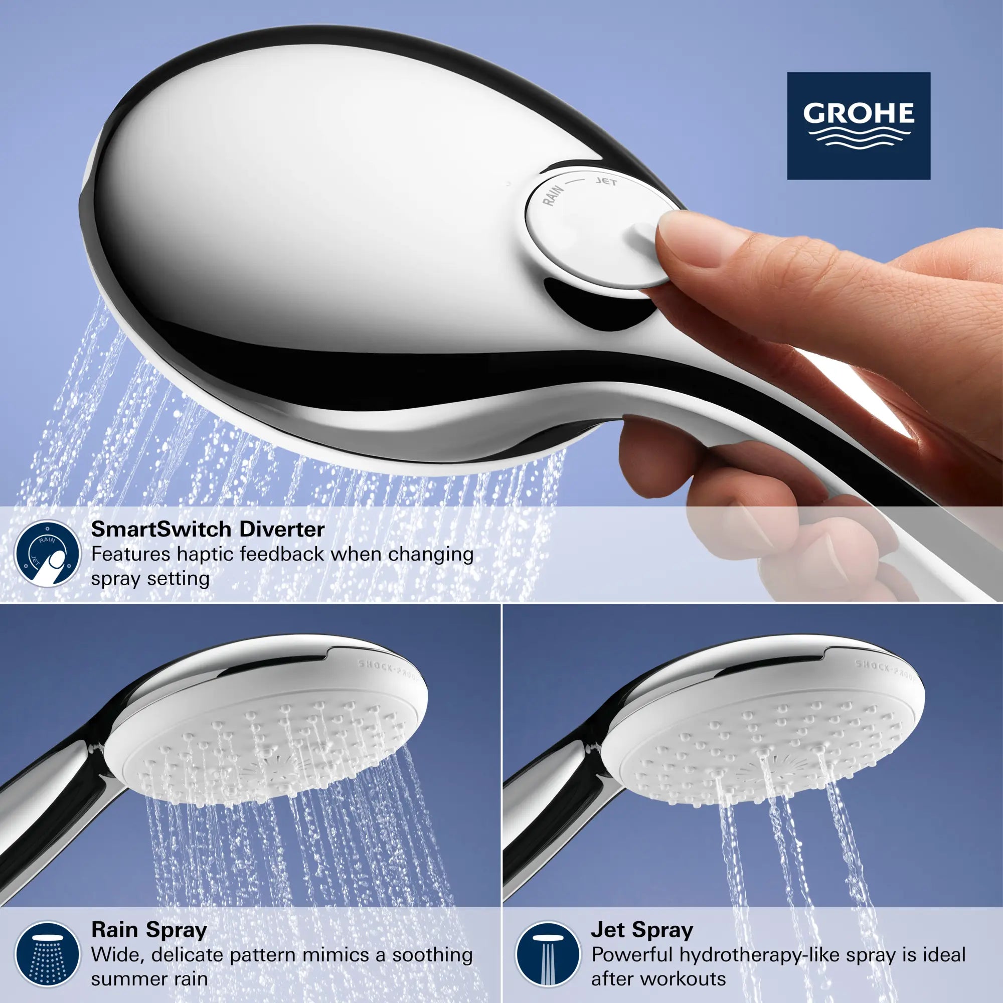 Tempesta 110 Round 2-Spray Hand Shower, 1.5 GPM (5.7 L/min) // MATTE BLACK // 247191_Tempesta_Infographic_26077_0002_JUN2024_CDNwebp.webp