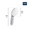 [26758002] Tempesta 110 Round 3-Spray Hand Shower, 1.75 GPM (6.6 L/min) - GROHE StarLight Chrome