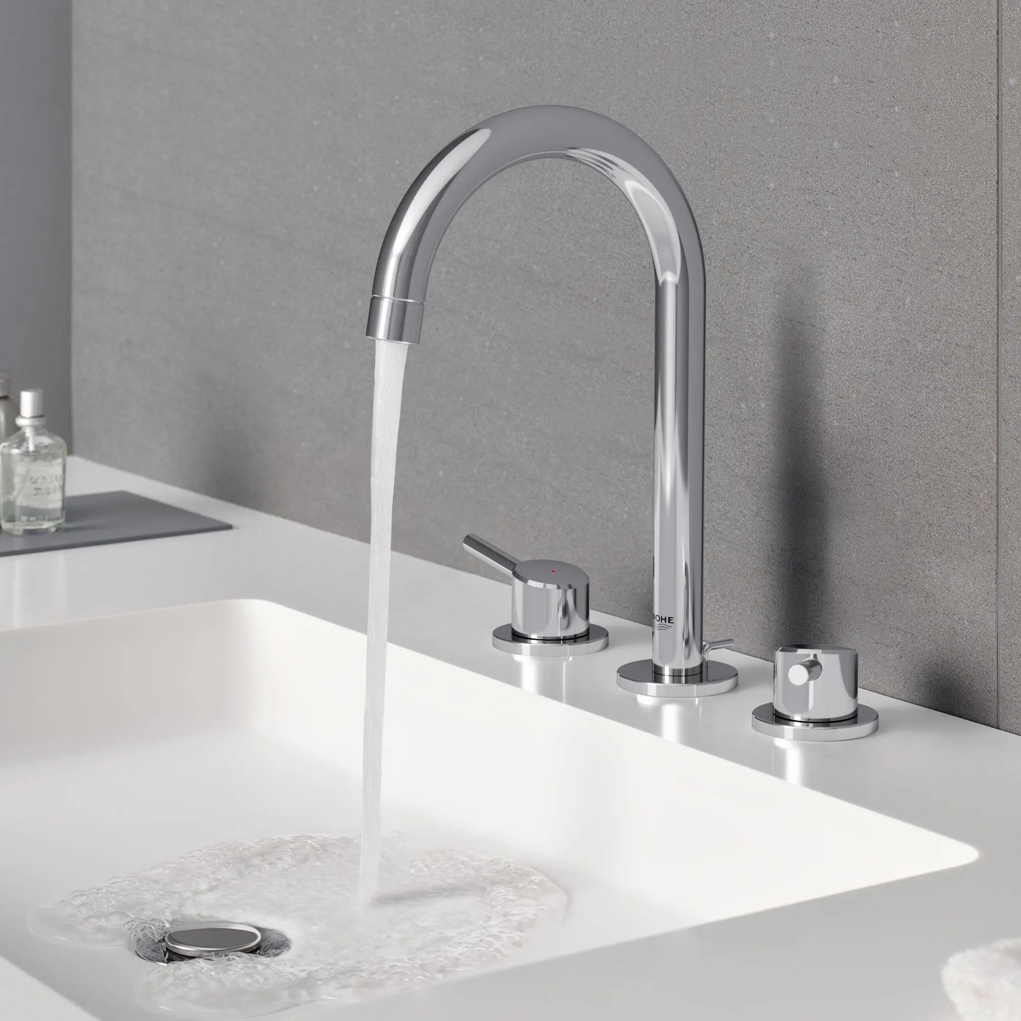 8-inch Widespread 2-Handle L-Size Bathroom Faucet, 1.2 GPM (4.5 L/min) // GROHE STARLIGHT CHROME // 249099_Concetto_EnvironmentCloseup_2021700A_0002_SEPTEMBER2024_CDNwebp.webp