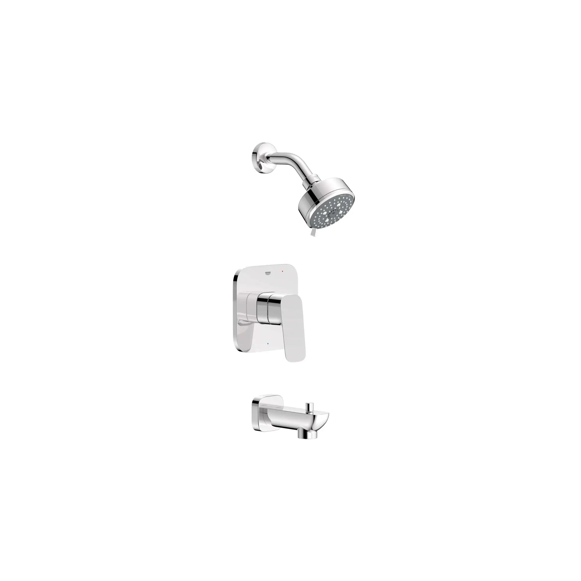 Cubeo Pressure Balance Valve Tub/Shower Trim Kit // GROHE STARLIGHT CHROME // 249547_Cubeo_SiloRight_1053800000_0001_AUGUST2024_CDNwebp_1d6c2740-f7b6-46d2-82ee-0ebf57c27e56.webp