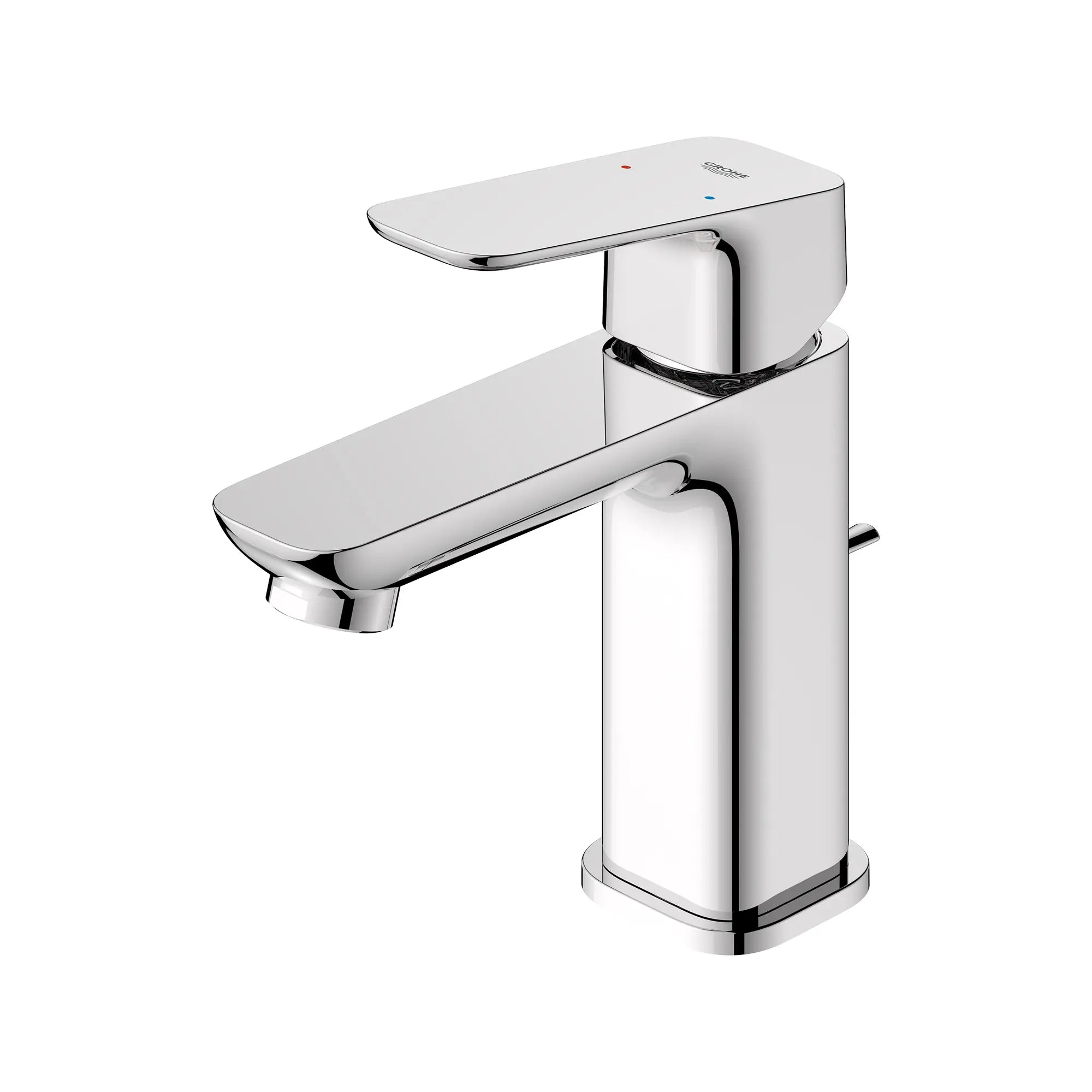 Cubeo Single Hole Single Handle S-Size Bathroom Faucet, 1.2 gpm (4.5L/min) // GROHE STARLIGHT CHROME // 250809_Cubeo_SiloLeft_1018980000_0001_AUGUST2024_0_CDNwebp.webp