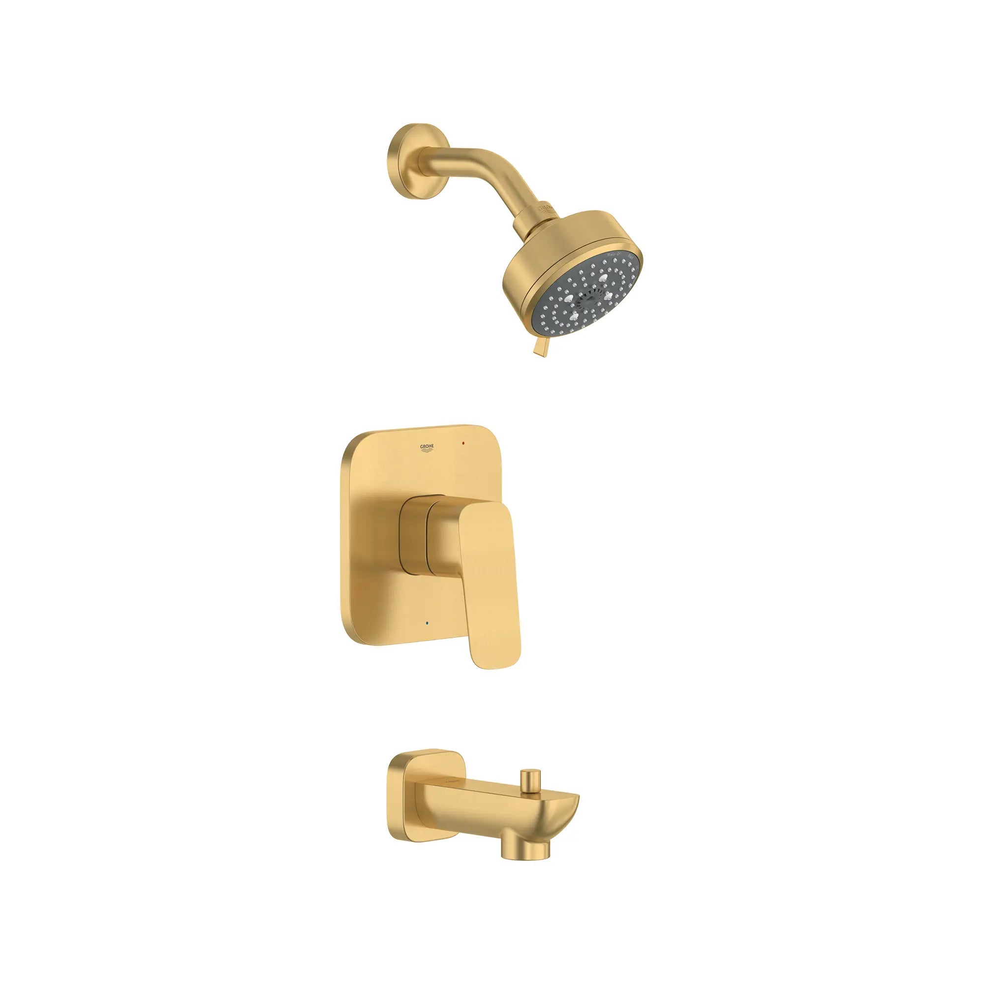 Cubeo Pressure Balance Valve Tub/Shower Trim Kit // BRUSHED COOL SUNRISE // 250837_G3SoftSquare_SiloRight_105380GN00_0001_AUGUST2024_CDNwebp_a1be3487-9979-4bd9-bc13-b66cd011138c.webp
