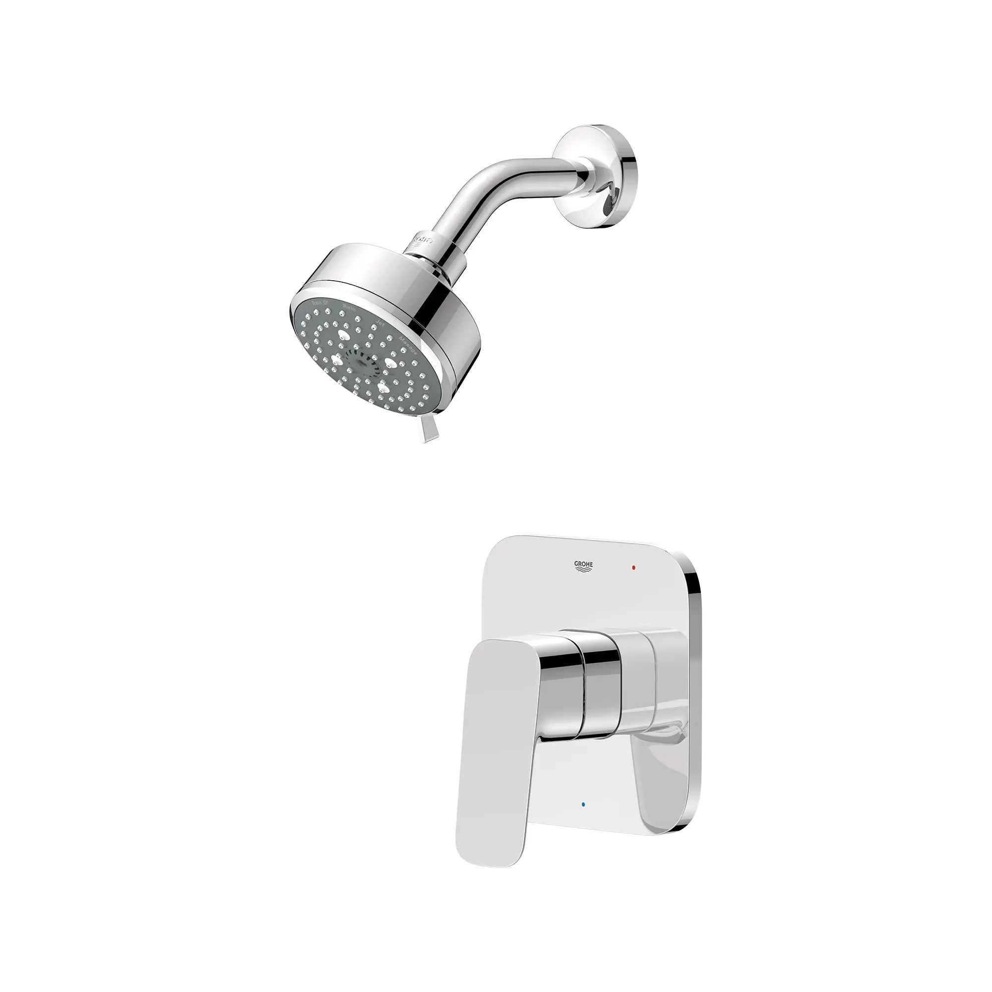 Cubeo Pressure Balance Valve Shower Trim Kit // GROHE STARLIGHT CHROME // 250853_G3SoftSquare_SiloLeft_1053770000_0001_AUGUST2024_0_CDNwebp_f1f4fc91-ab4e-4526-b903-0106faa71475.webp