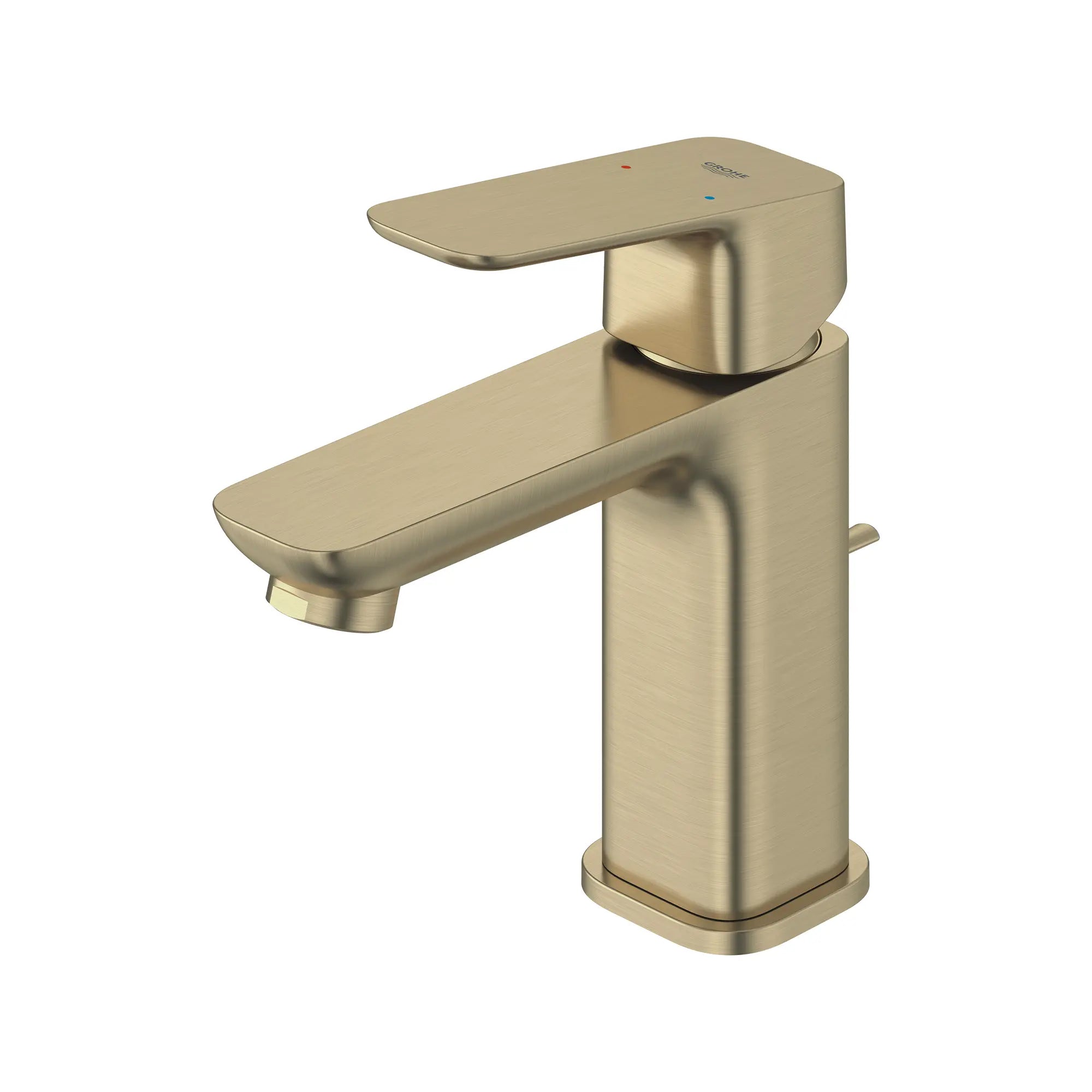 Cubeo Single Hole Single Handle S-Size Bathroom Faucet, 1.2 gpm (4.5L/min) // BRUSHED NICKEL INFINITYFINISH // 250921_Cubeo_SiloLeft_101898EN00_0001_AUGUST2024_0_CDNwebp.webp