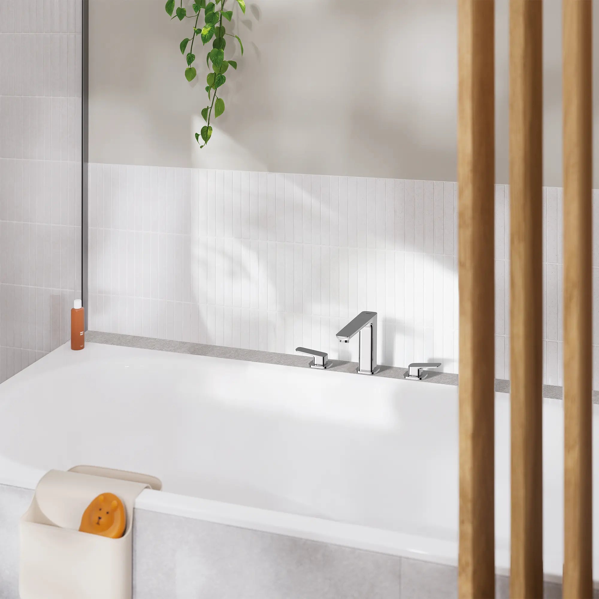 Cubeo 8" Widespread 2-Handle Bathroom Faucet, 1.2 gpm (4.5 L/min) // GROHE STARLIGHT CHROME // 251211_Cubeo_EnvironmentCloseUp_1019230000_0001_December_2024_1_CDNwebp.webp