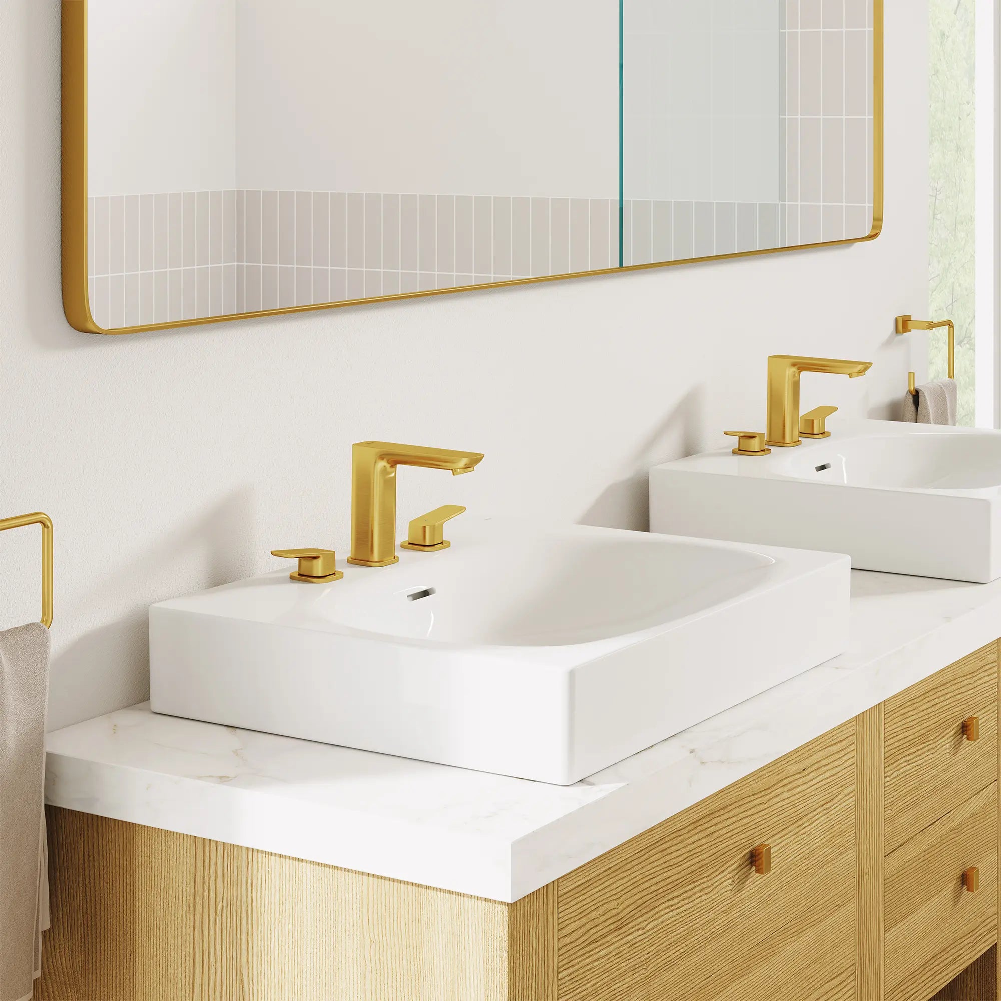 8" Towel Ring // BRUSHED COOL SUNRISE // 252235_G3_Cubeo_EnvironmentCloseUp_101922GN0_39655000_40510GN0_0001_OCTOBER2024_CDNwebp.webp