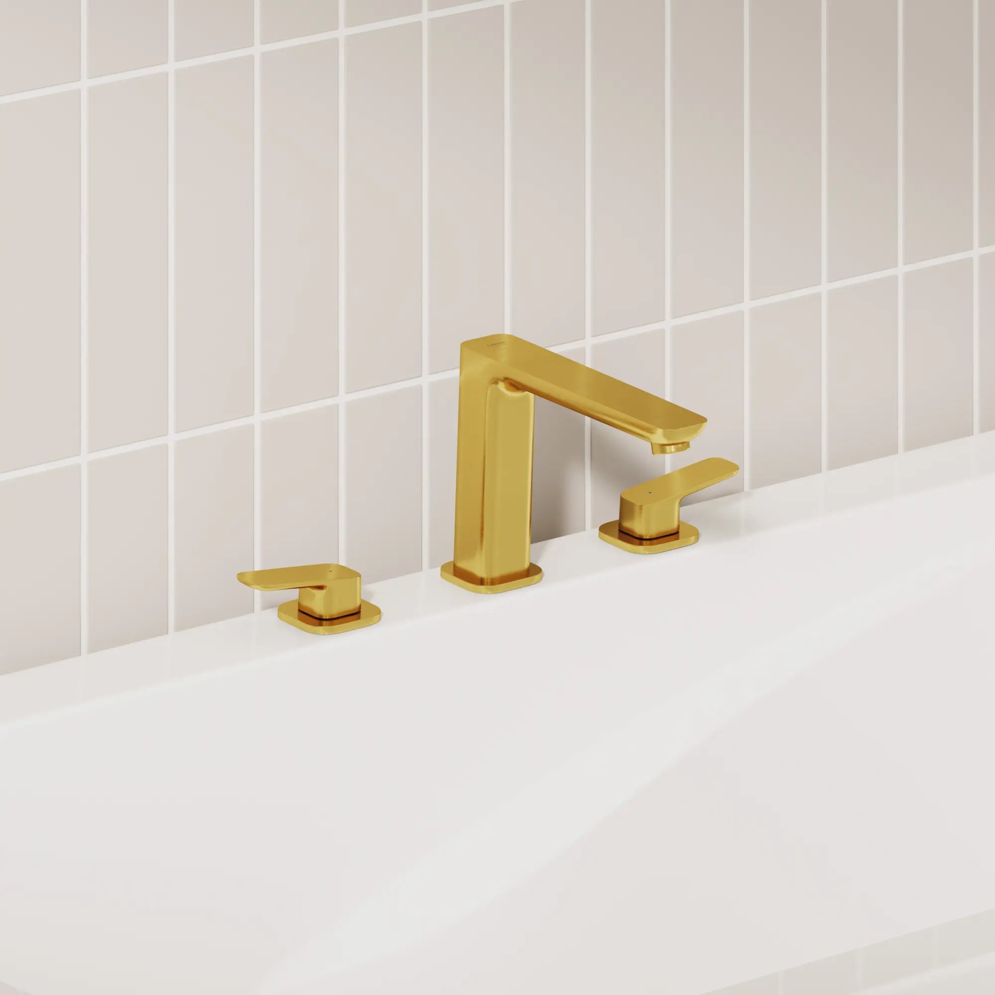 Cubeo 8" Widespread 2-Handle Bathroom Faucet, 1.2 gpm (4.5 L/min) // BRUSHED COOL SUNRISE // 252238_G3_Cubeo_EnvironmentMedium_101923GN0_40509GN1_0001_OCTOBER2024_0_CDNwebp.webp