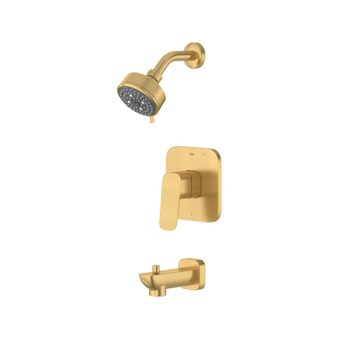 Cubeo Pressure Balance Valve Tub/Shower Trim Kit - Brushed Cool Sunrise