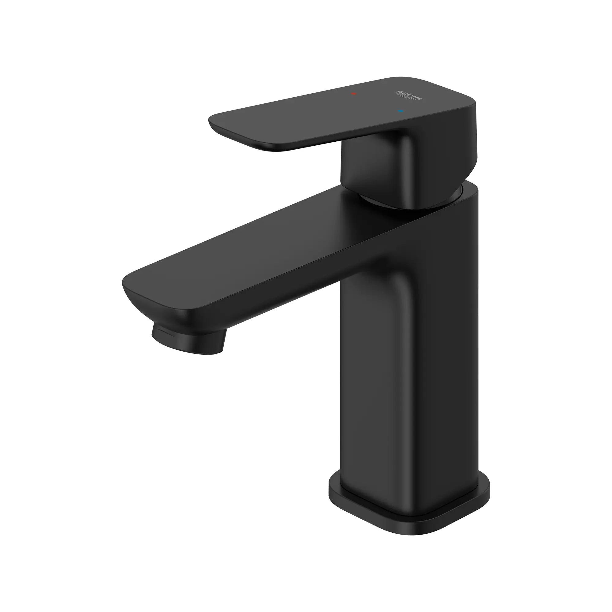 Cubeo Single Hole Single Handle S-Size Bathroom Faucet, Less Drain, 1.2 gpm (4.5L/min) // MATTE BLACK // 252719_Cubeo_SiloLeft_1018992430_0001_AUGUST2024_0_CDNwebp_07e3bf91-9920-4fe6-ab53-34e8d9e6b813.webp
