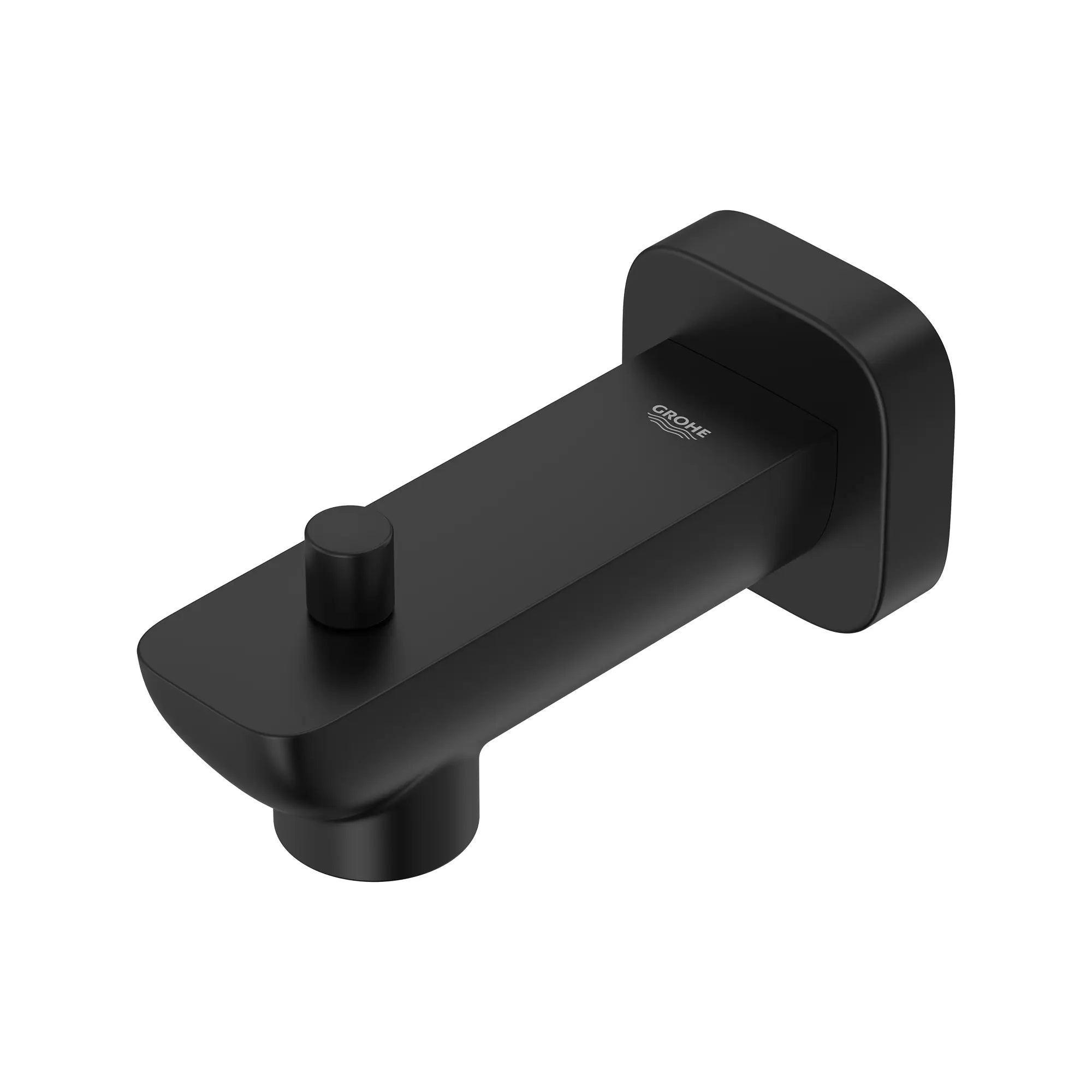 Cubeo Diverter Tub Spout // MATTE BLACK // 252725_Cubeo_SiloLeft_1019242430_0001_AUGUST2024_0_CDNwebp.webp